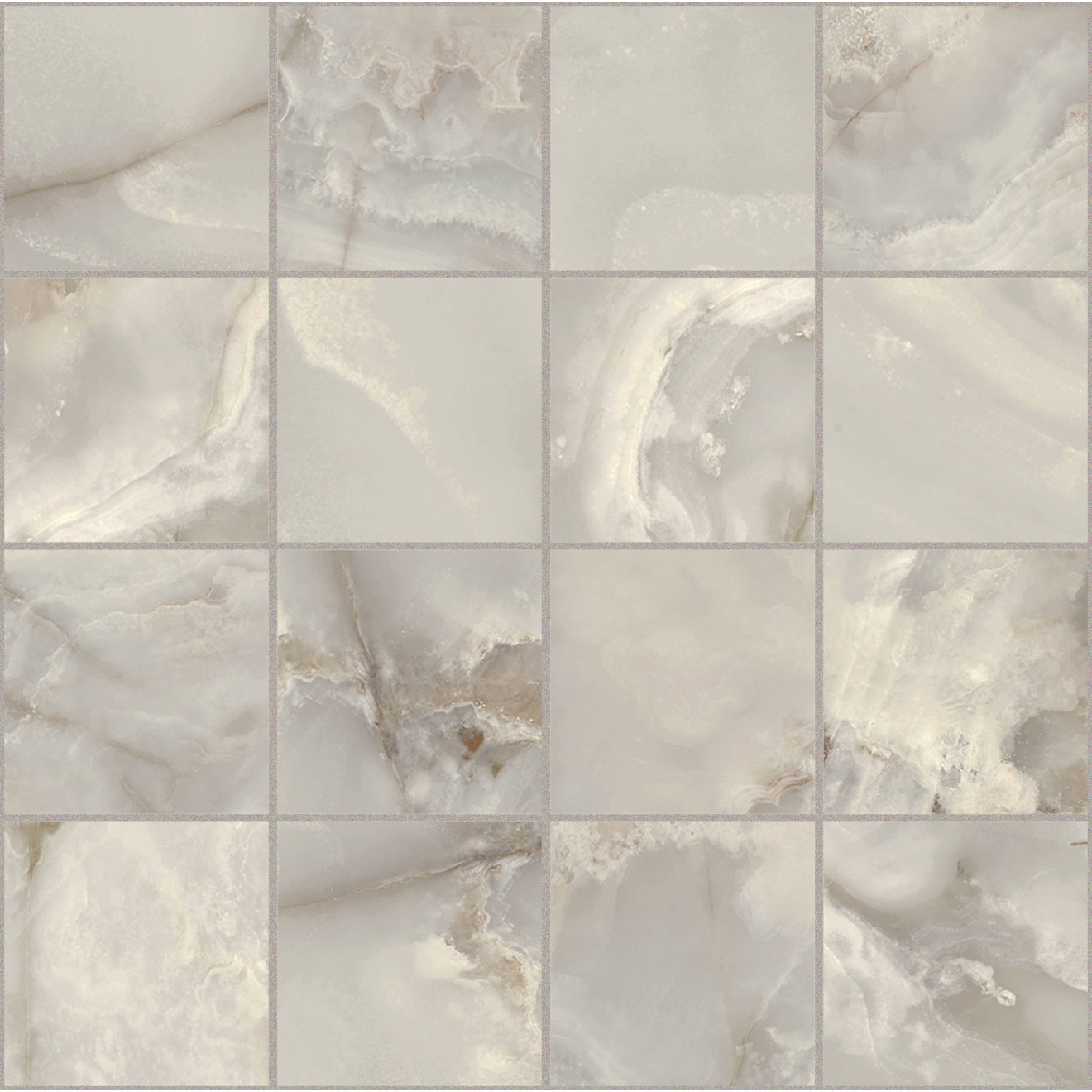 Florim Creative Design Onyx&More Silver Onyx Glossy Mosaik 7,5x7,5 cm 6 mm