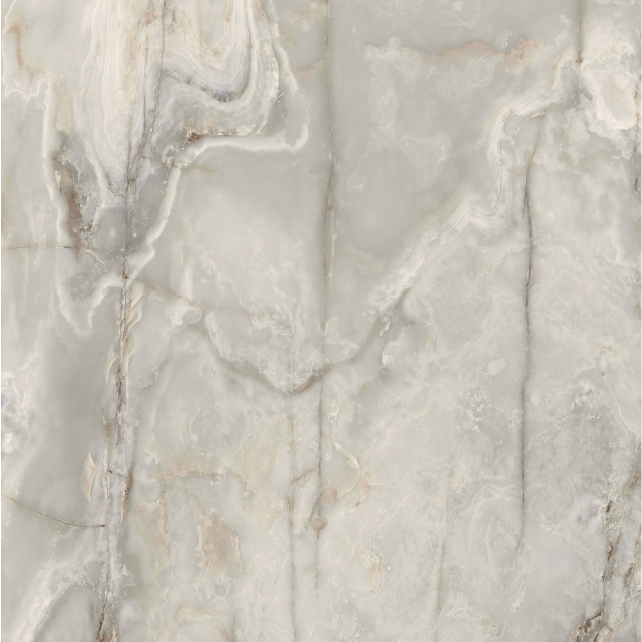 Florim Creative Design Onyx&More Silver Onyx Satin Boden- und Wandfliese 120x120 cm 6 mm
