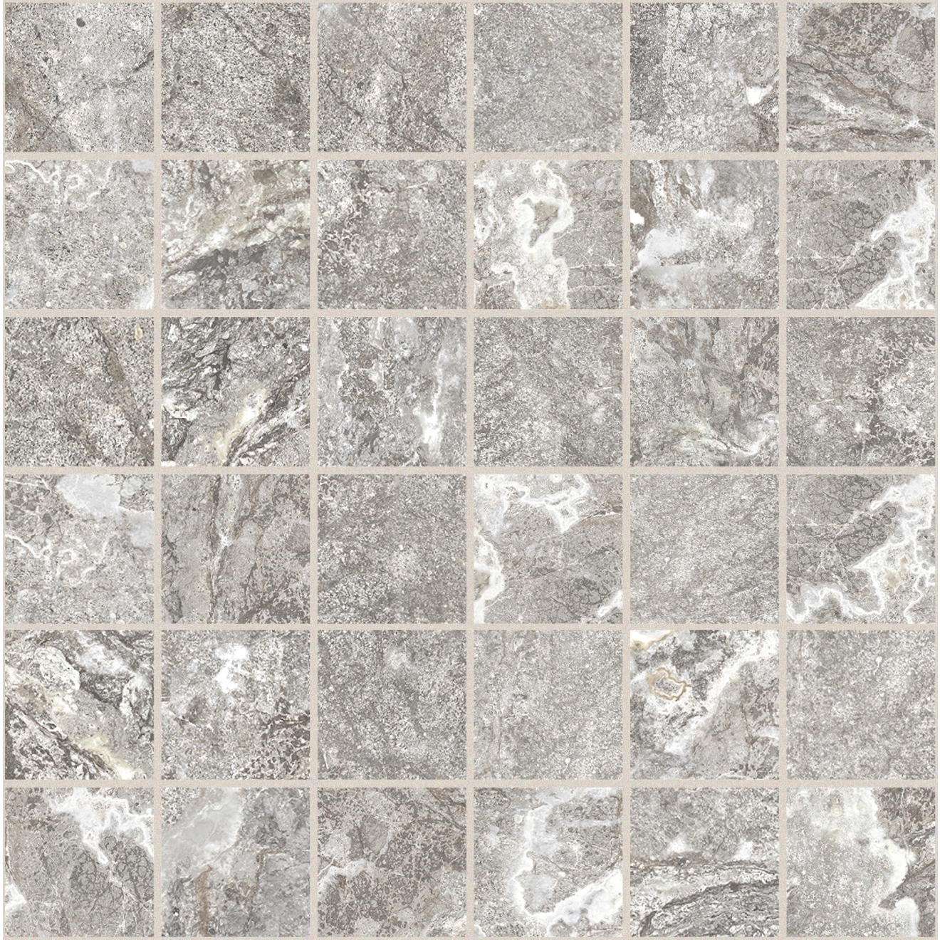 Florim Creative Design Onyx&More White Porphyry Strukturiert Mosaik 5x5 cm