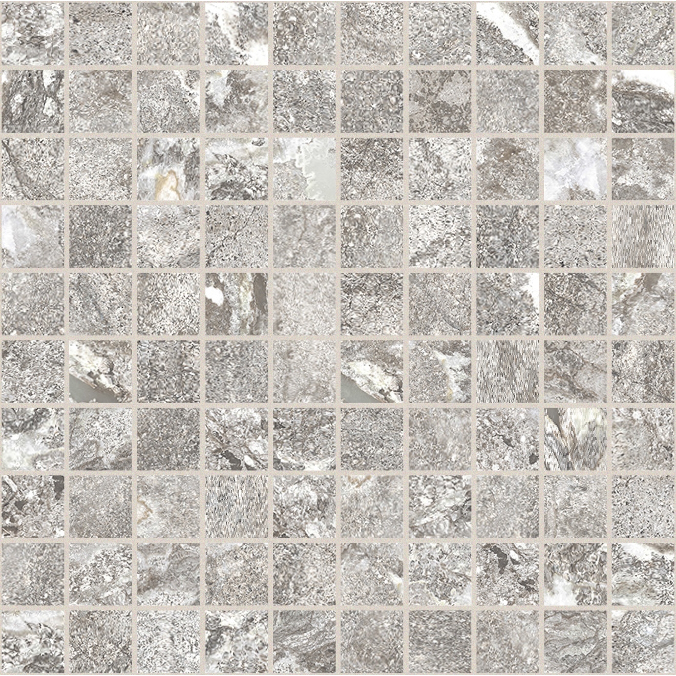 Florim Creative Design Onyx&More White Porphyry Strukturiert Mosaik 3x3 cm