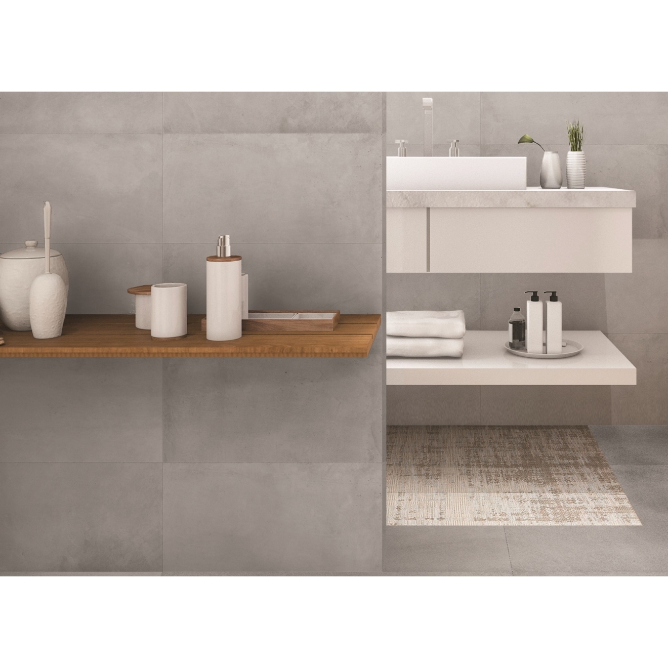 PrimeCollection UniPLUS Smoke Bodenfliese rektifiziert 80x80 cm