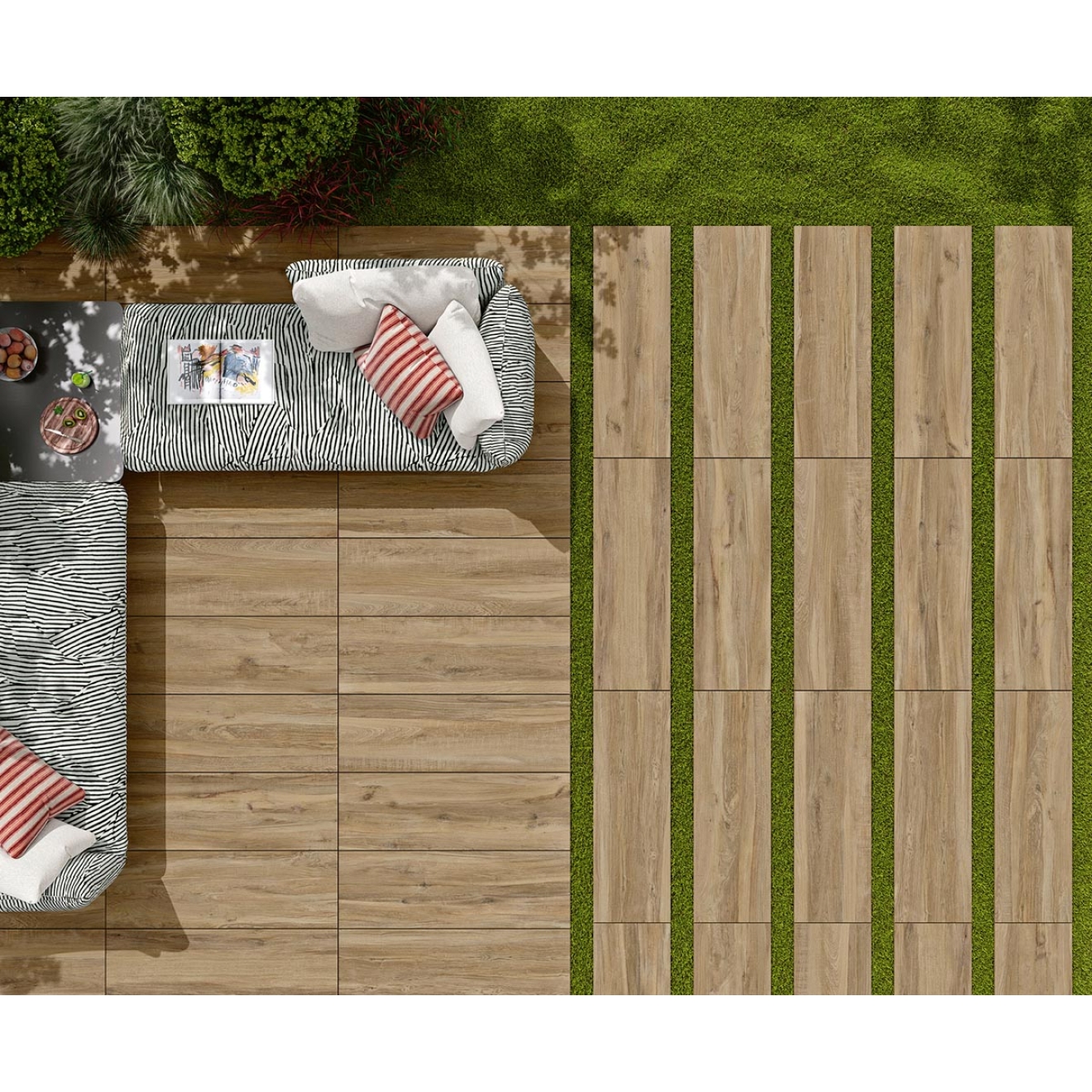 Margres Grove Light Brown Antislip Bodenfliese 20x120 cm