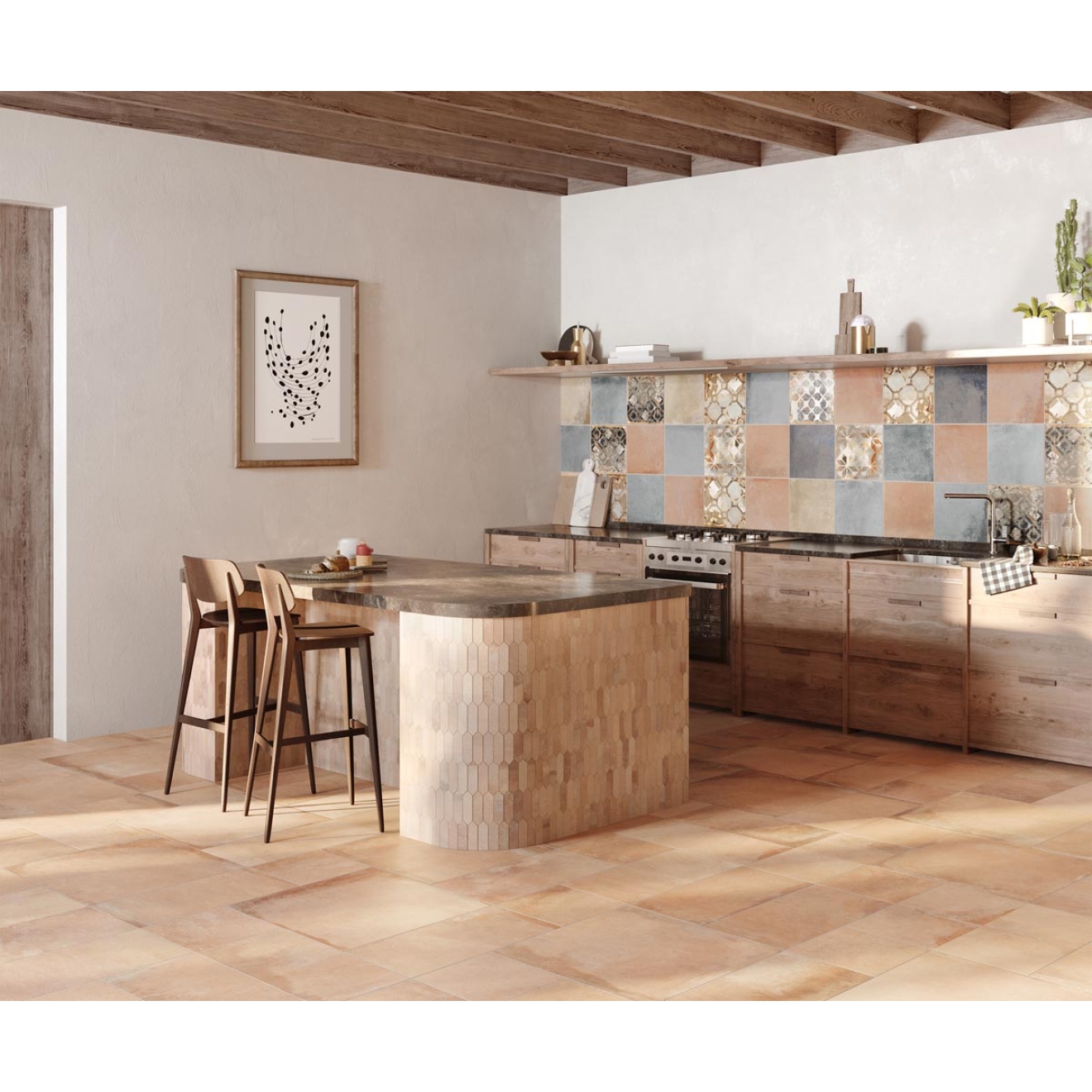 PrimeCollection Heartland Amber Mosaik Picket 29x25,7 cm