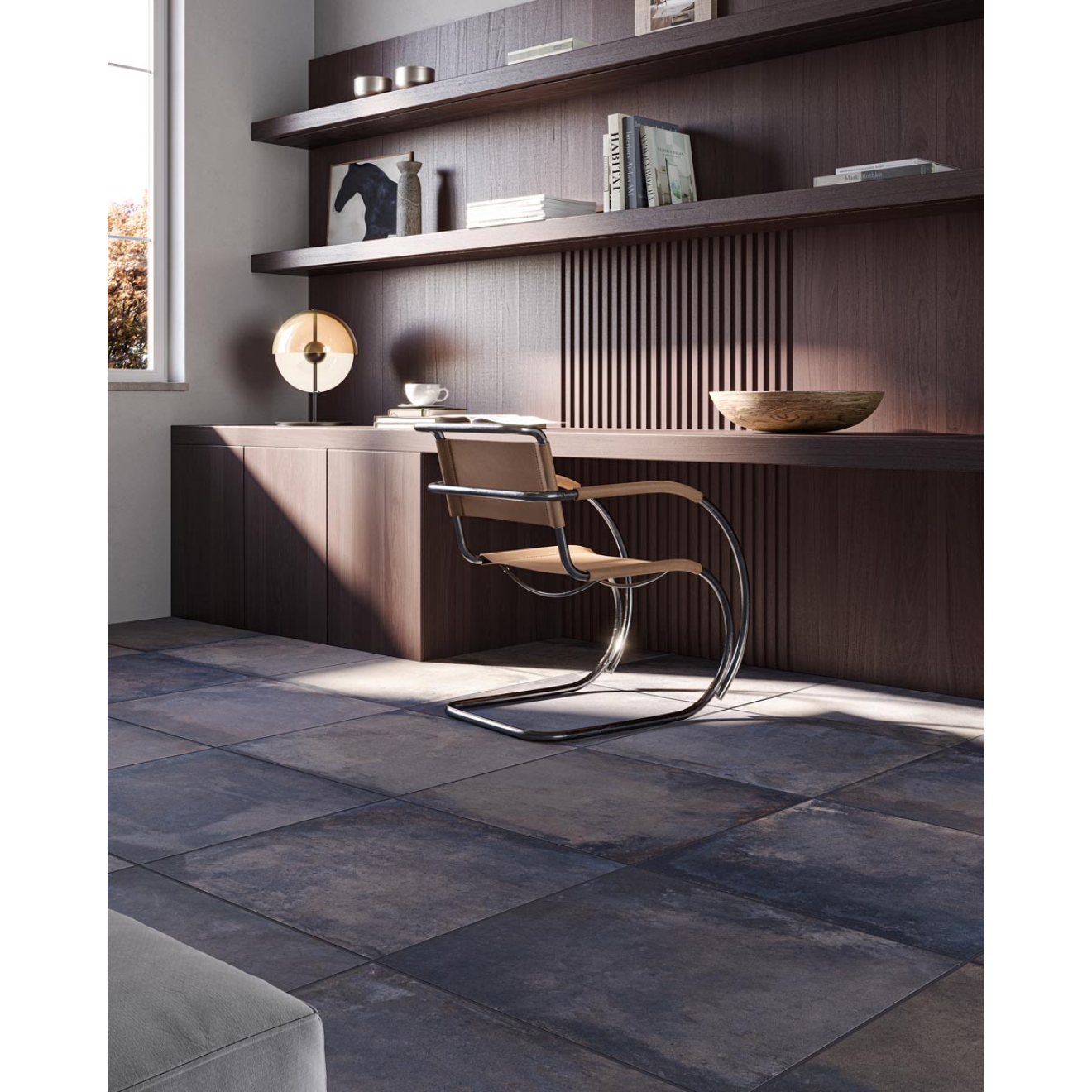 PrimeCollection Heartland Charcoal Wand- und Bodenfliese 30x30 cm