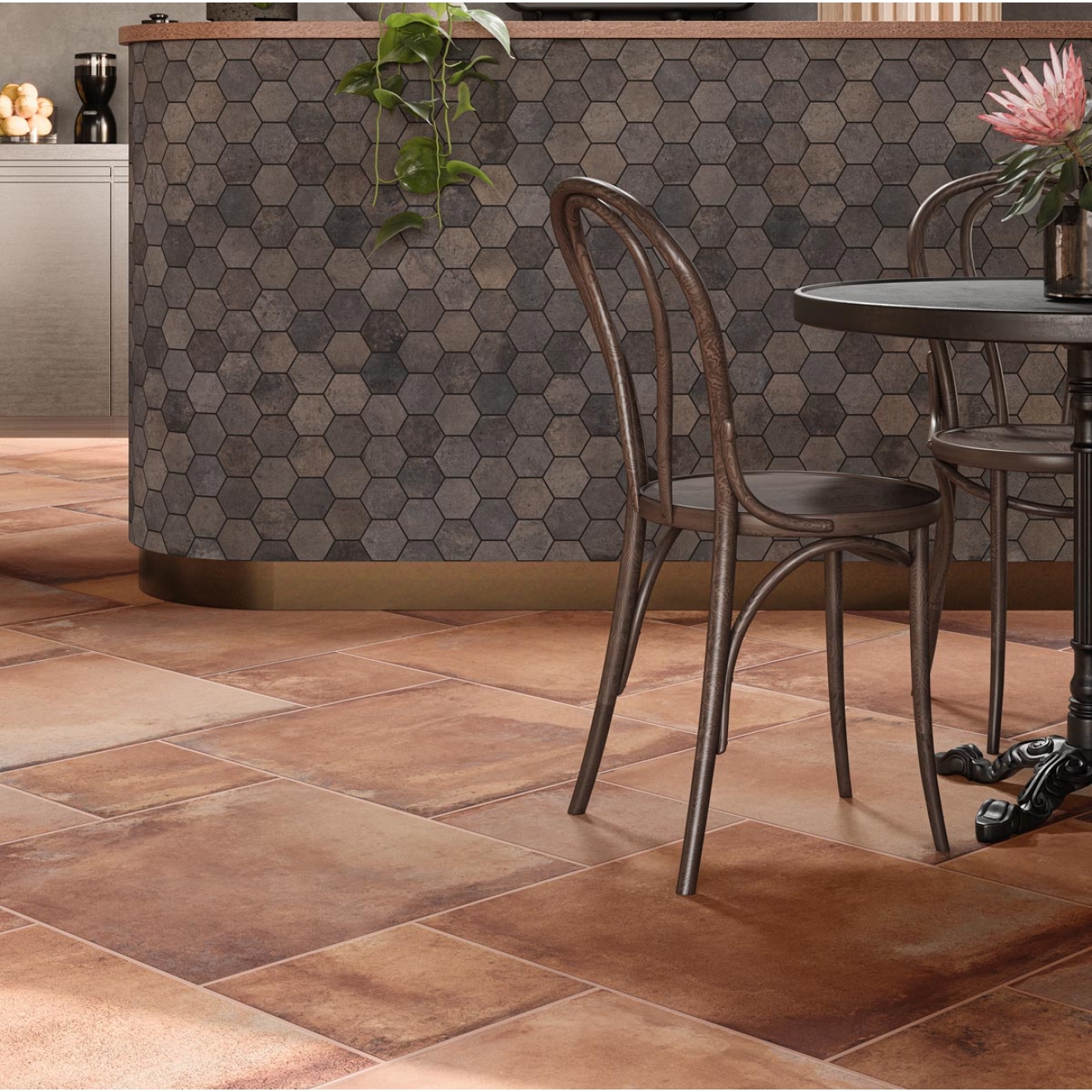 PrimeCollection Heartland Charcoal Mosaik Esagone 28x32 cm