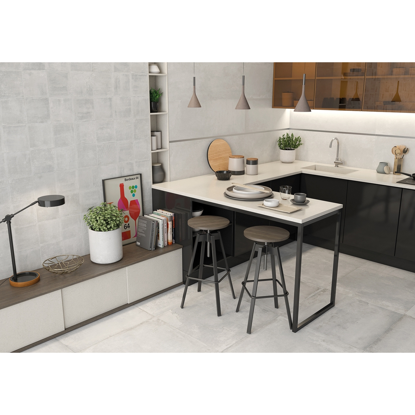 Keraben Rue de Paris Bodenfliese Gris 60x60 cm - matt