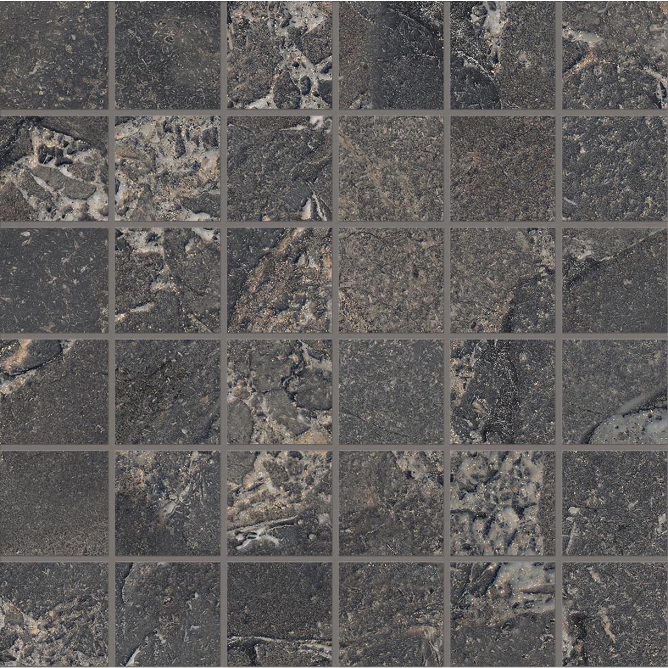 Provenza Unique Intensity Cobblestone Black Matt Mosaik 30x30 cm