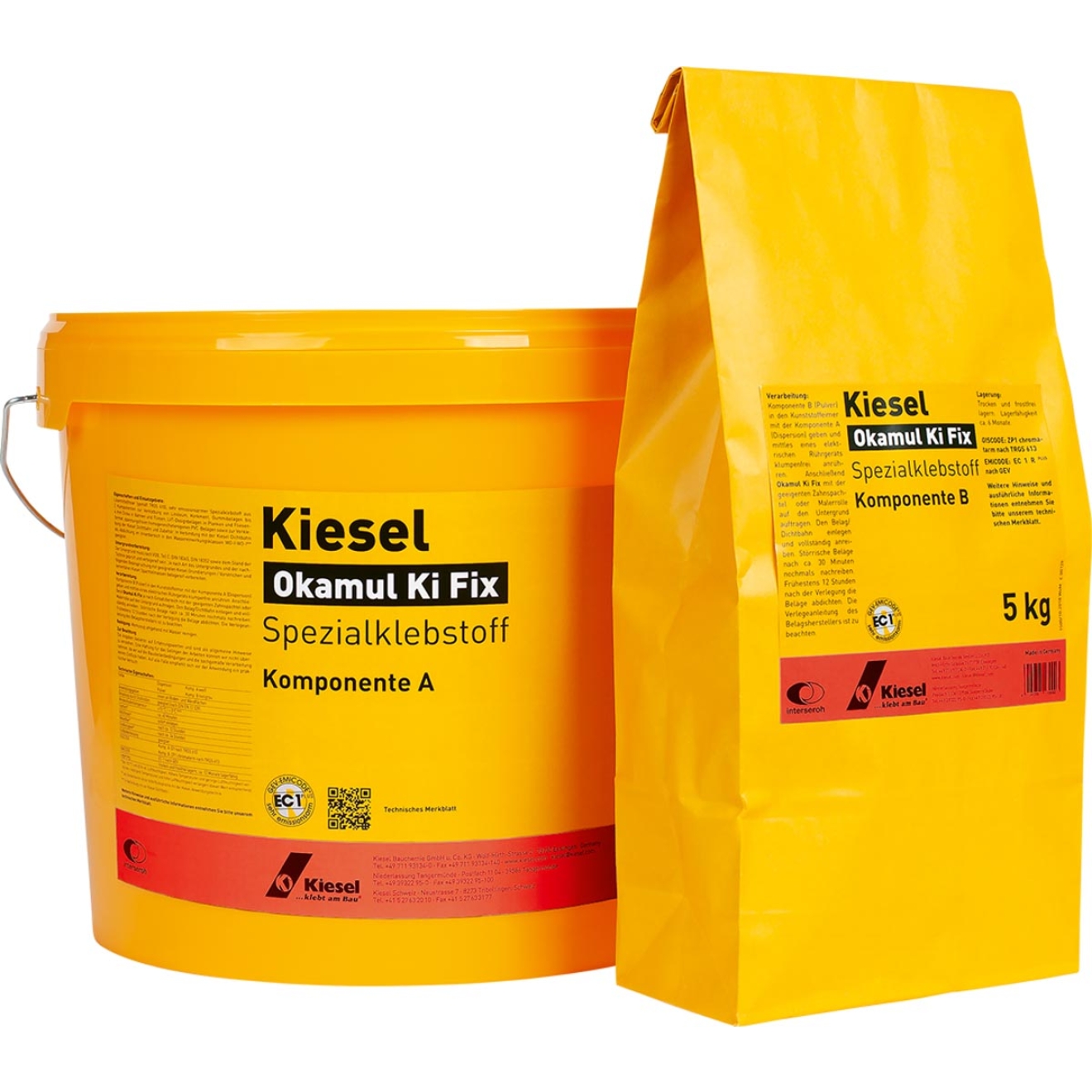 Kiesel Okamul Ki Fix Reaktiver Spezialklebstoff Komponente B 5 kg Beutel