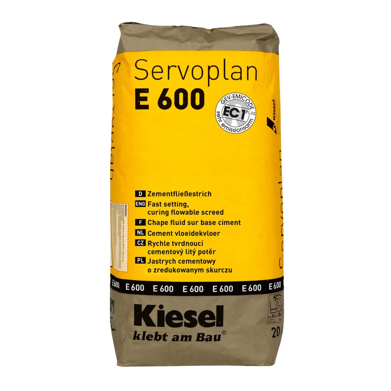 Kiesel Servoplan E 600 Zementfließestrich 20 kg Sack