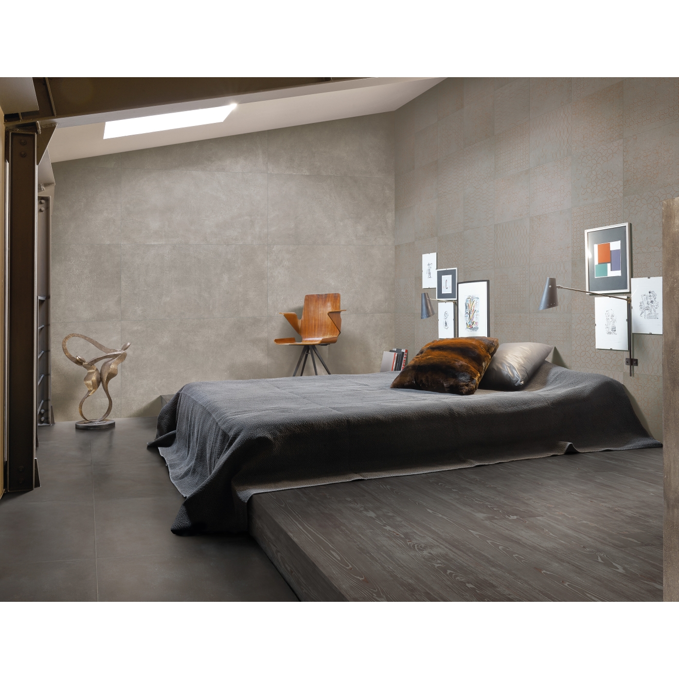 Provenza Karman Antracite Boden- und Wandfliese 90x90 cm