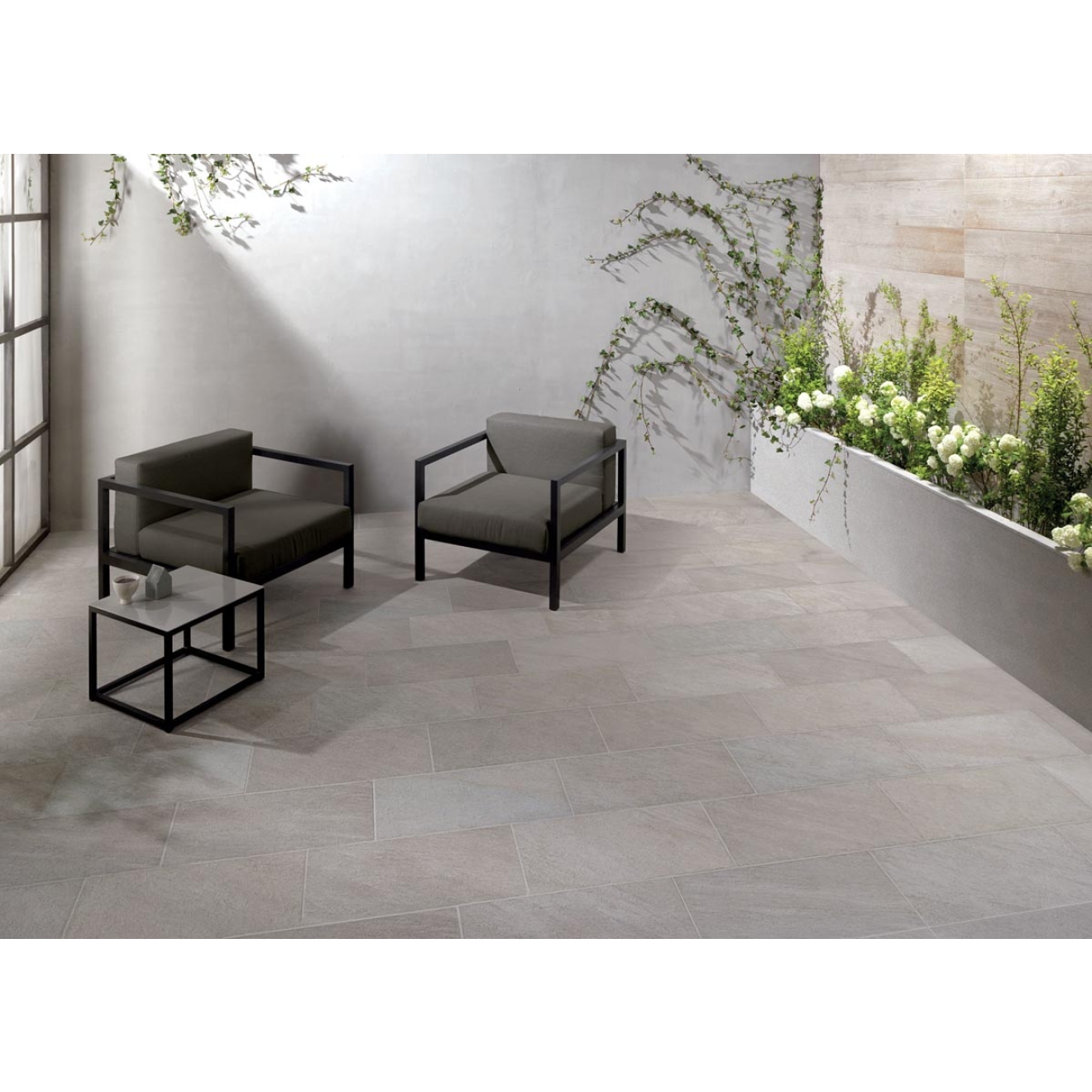 Keope Point Silver Boden- und Wandfliese Strukturiert (R11) 30x60 cm