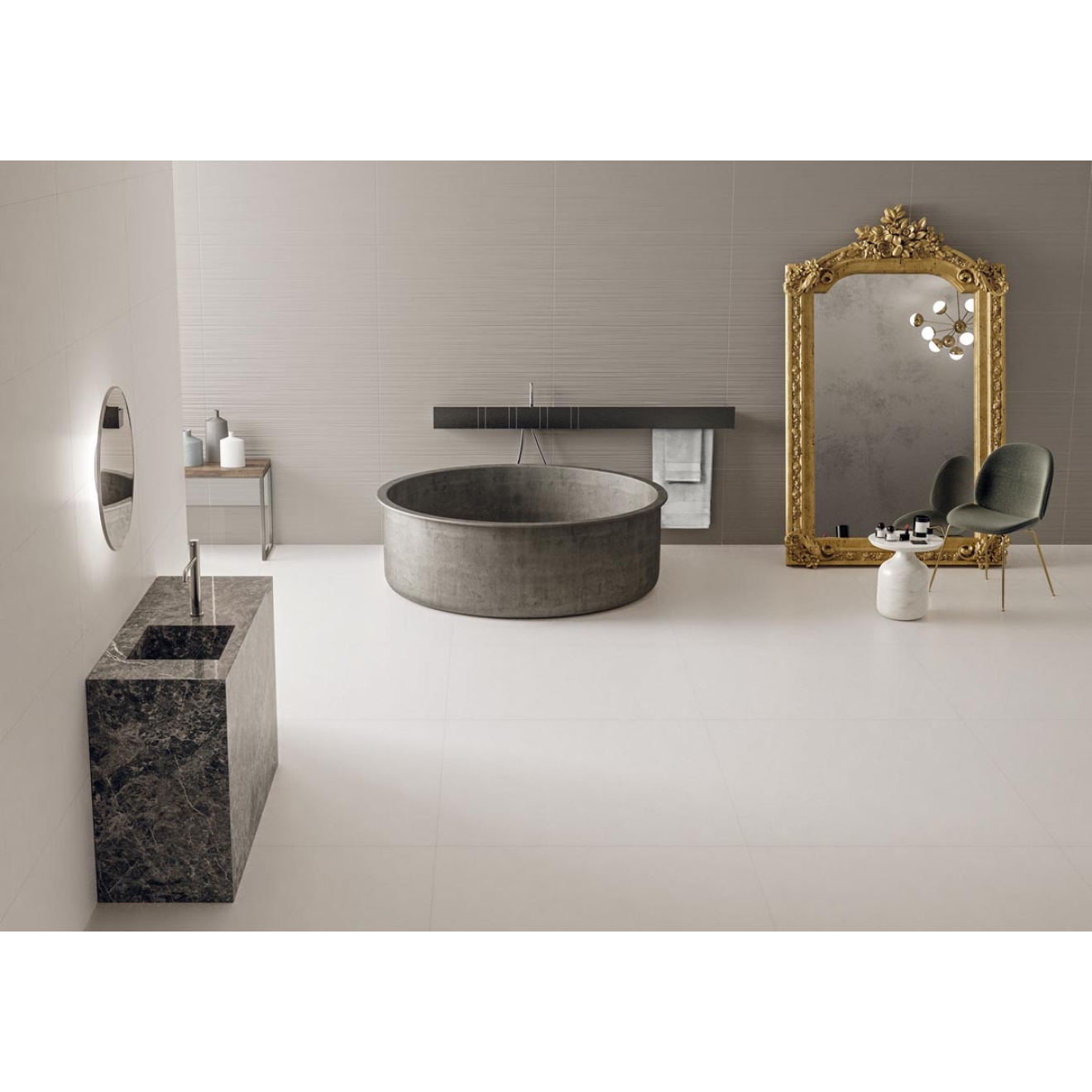 Keope Elements Design White Boden- und Wandfliese Strukturiert (R10) 30x60 cm