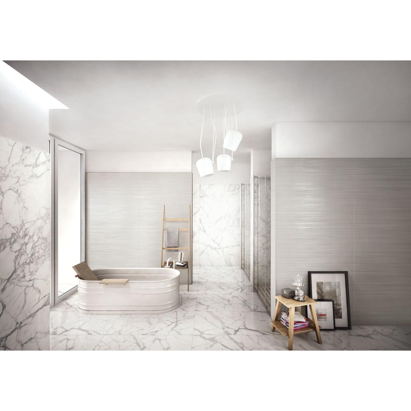 Keope Elements Lux Calacatta Boden- und Wandfliese Lappato (poliert) 60x60 cm