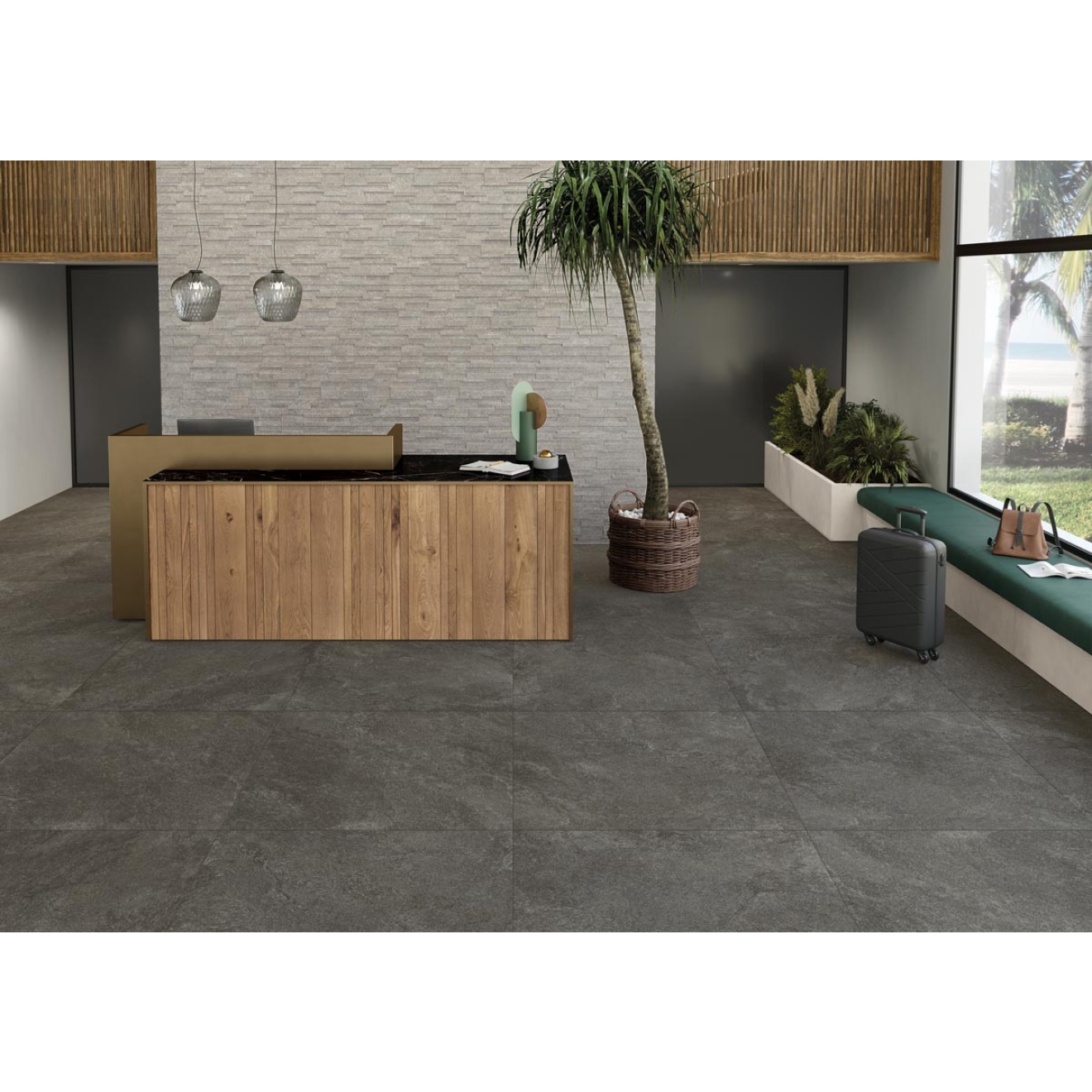 Keope Arke Anthracite Boden- und Wandfliese ULTRAmatt (R11) 60x120 cm