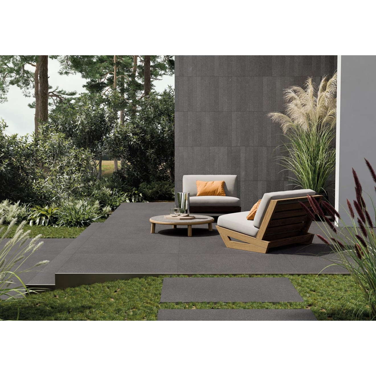 Keope Lavica Anthracite Boden- und Wandfliese ULTRAmatt 60x120 cm