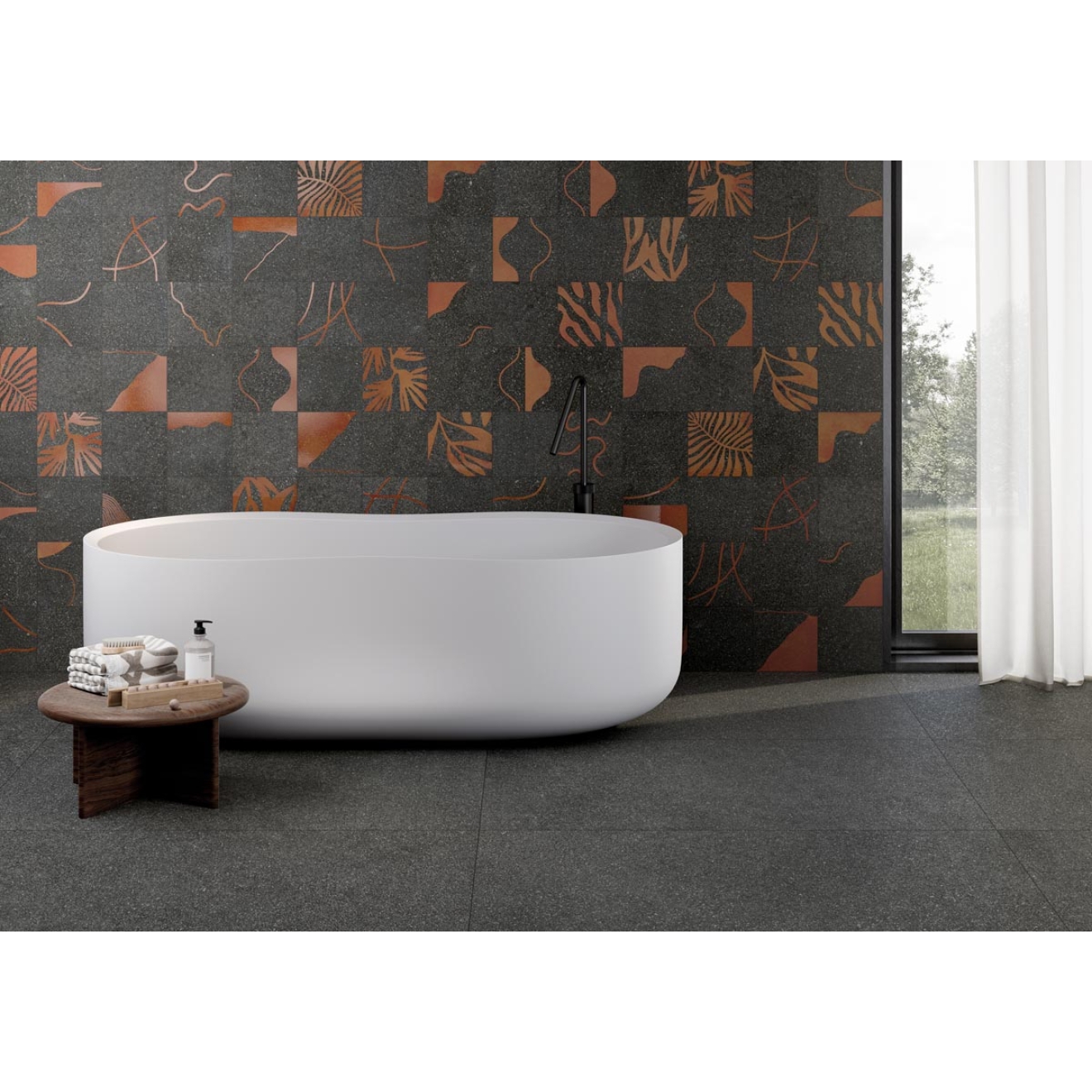 Keope Lavica Anthracite Boden- und Wandfliese ULTRAmatt 60x120 cm