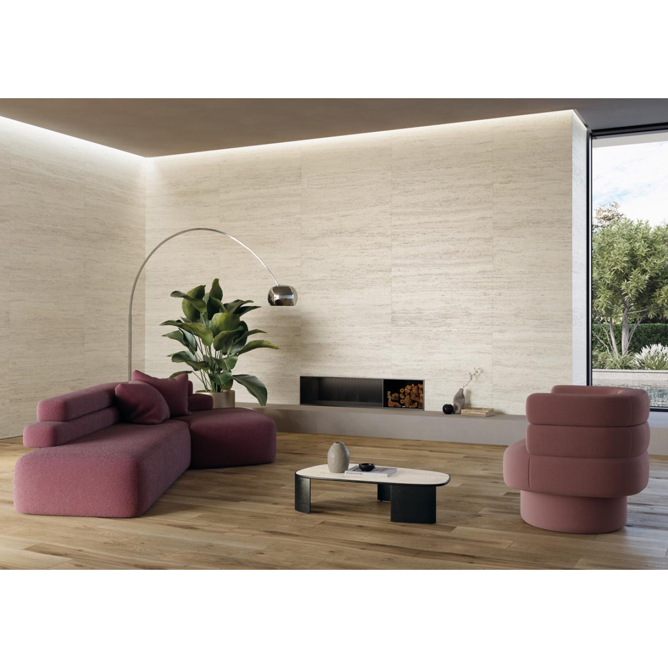 Keope Trevi Ivory Boden- und Wandfliese Silky 60x120 cm