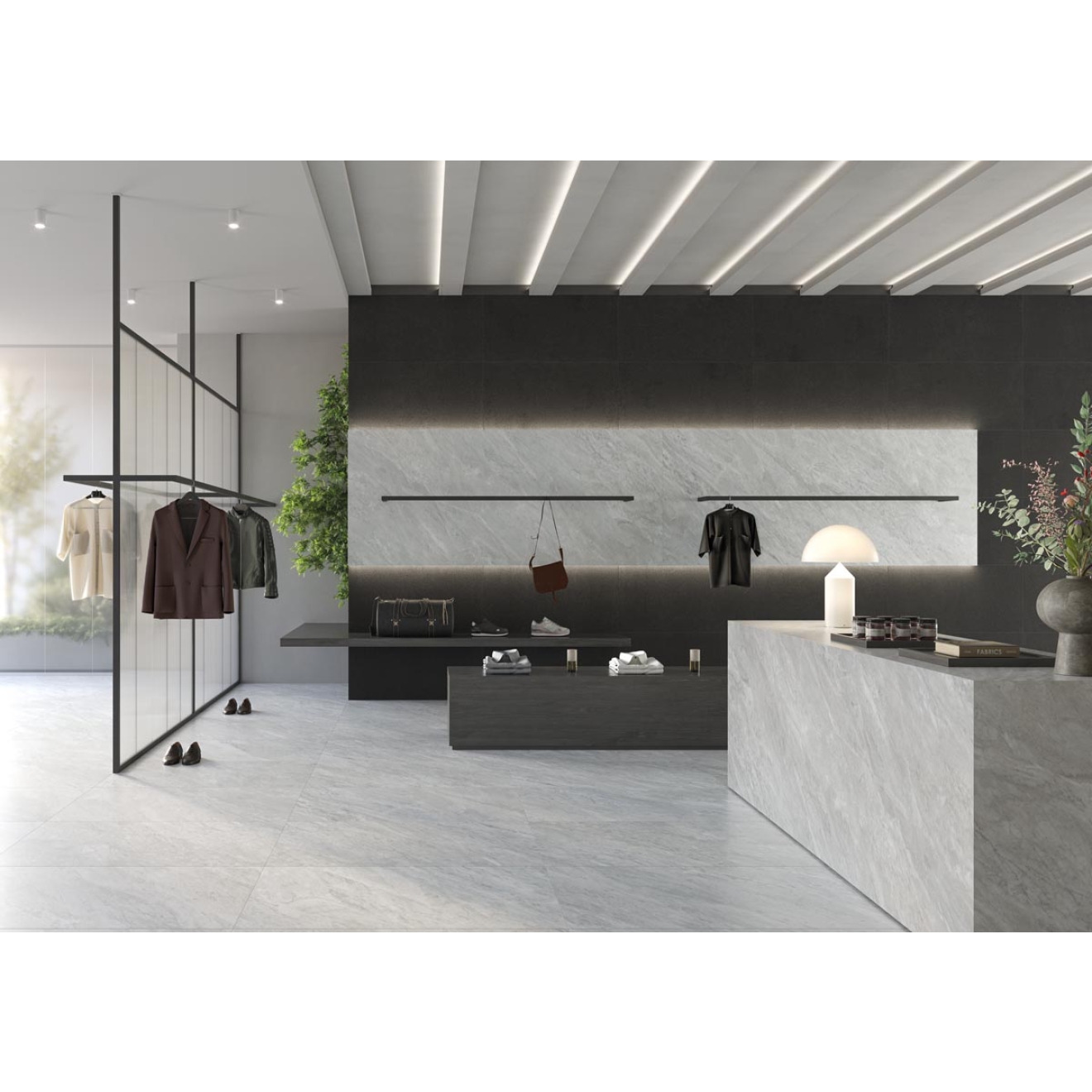 Keope Versilia Bardiglio Silver Boden- und Wandfliese ULTRAsilky 120x120 (119,5x119,5) cm