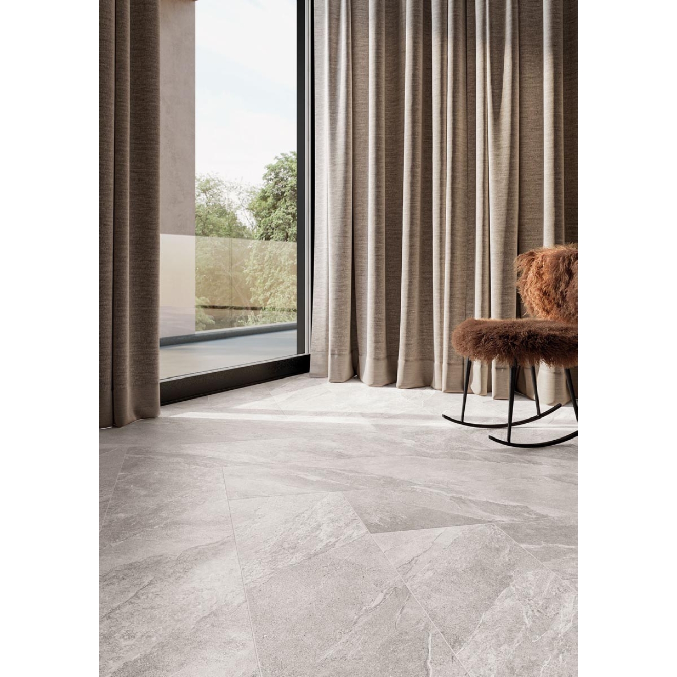 Keope Ubik Greige Boden- und Wandfliese ULTRAmatt 9,7x60 cm