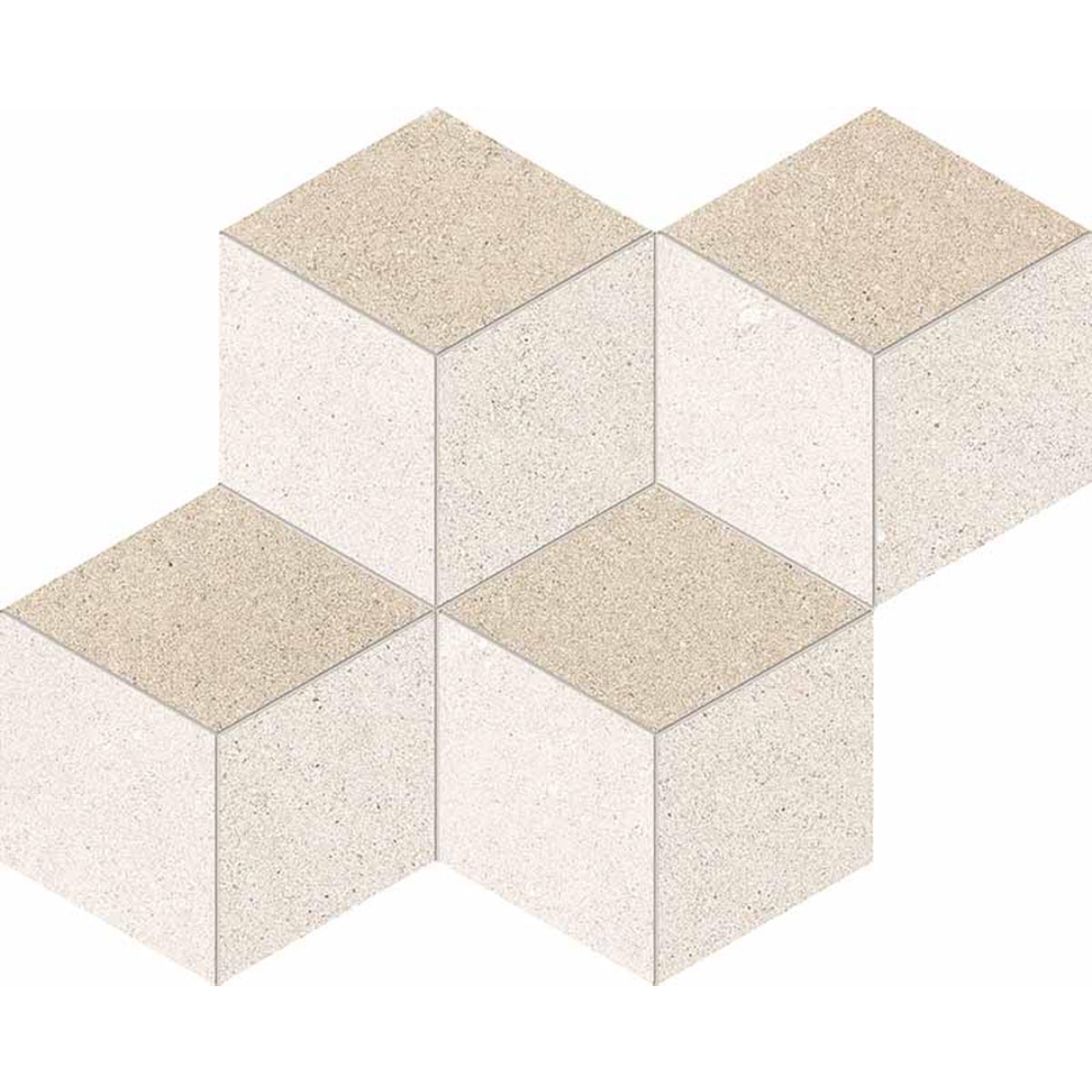 Keope Grace White/Clay/Grey Mosaik Rombi ULTRAmatt 30x35,2 cm
