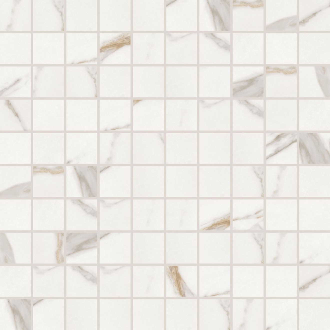 Keope Elements Lux Calacatta Gold Mosaik 3x3 Lappato (poliert) 30x30 cm