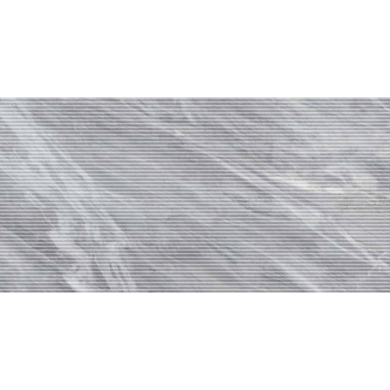 Keope Versilia Nuvolato Grey Dekor Flute 3D Strukturiert 3D 60x120 cm