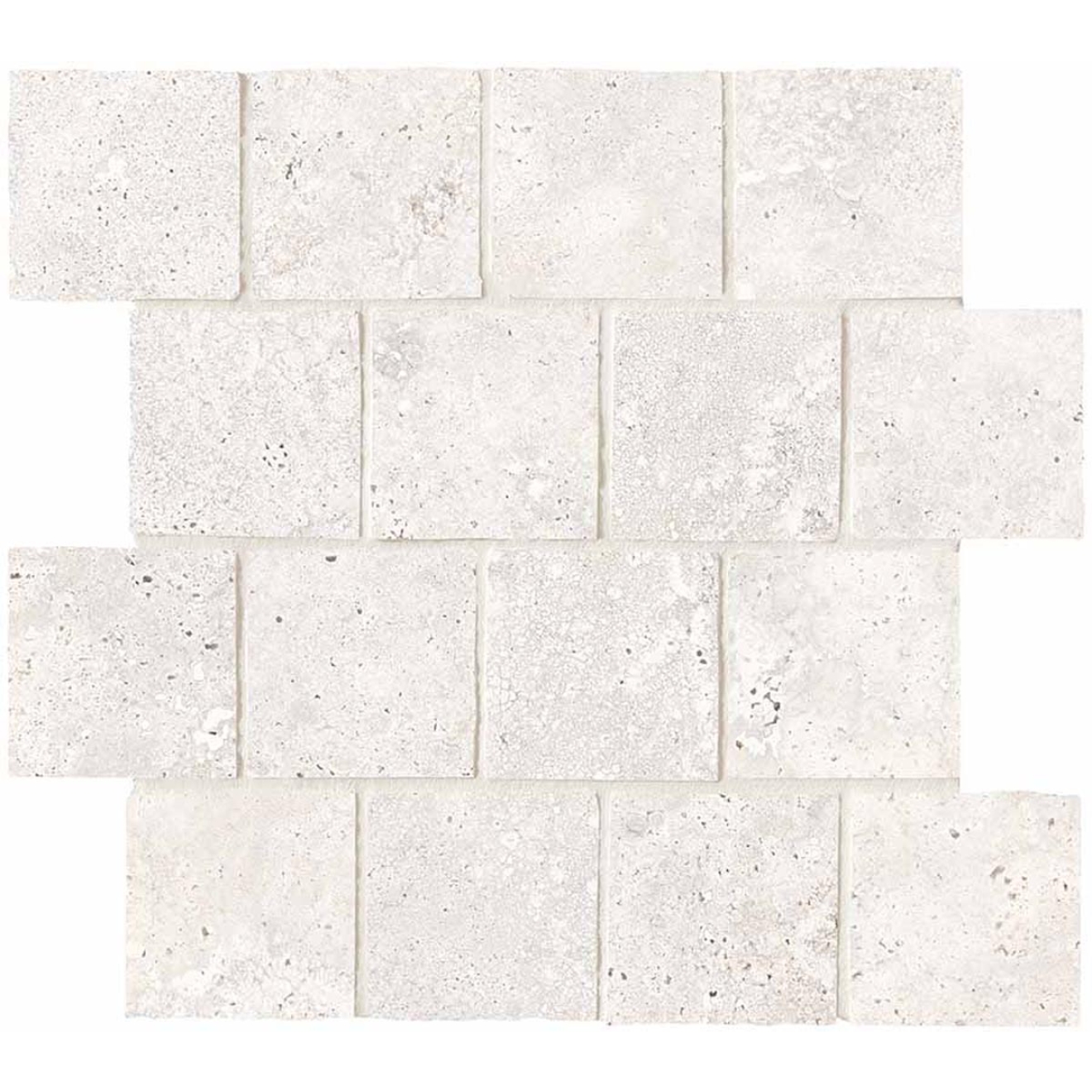 Keope Trevi Cross White Mosaik Burattato ULTRAmatt 31x31 cm