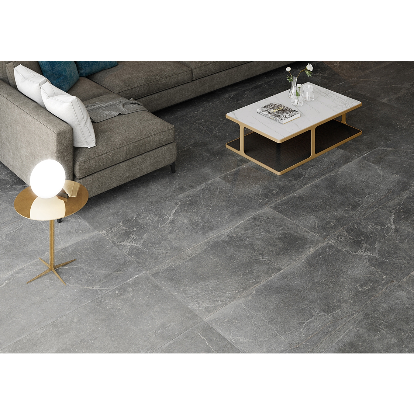 Keraben Bleuemix Boden- und Wandfliese Black Natural 60x120 cm