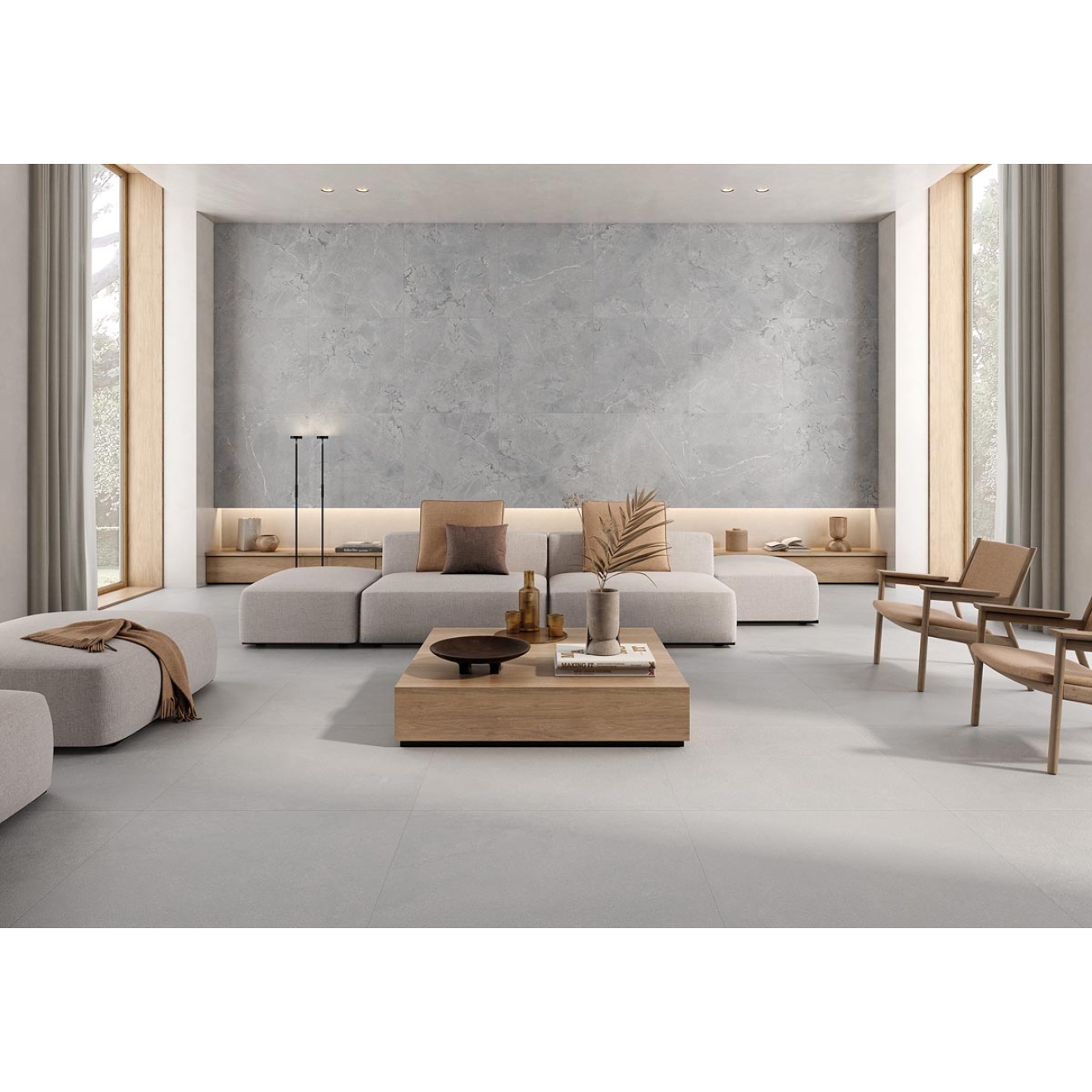 Keraben Eternia Grey Boden- und Wandfliese Digital Soft 60x120 cm