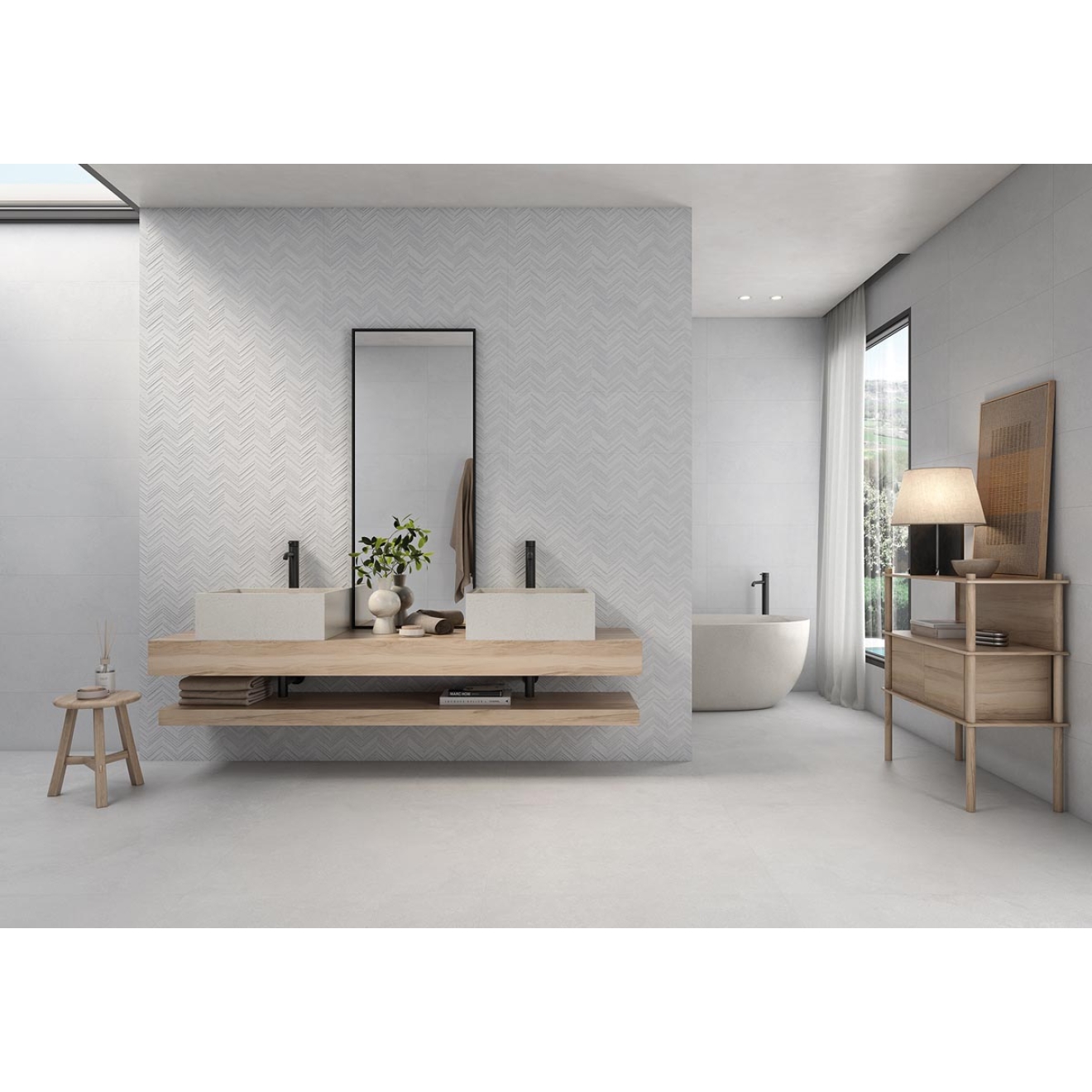 Keraben Eternia White Boden- und Wandfliese Digital Soft 60x120 cm