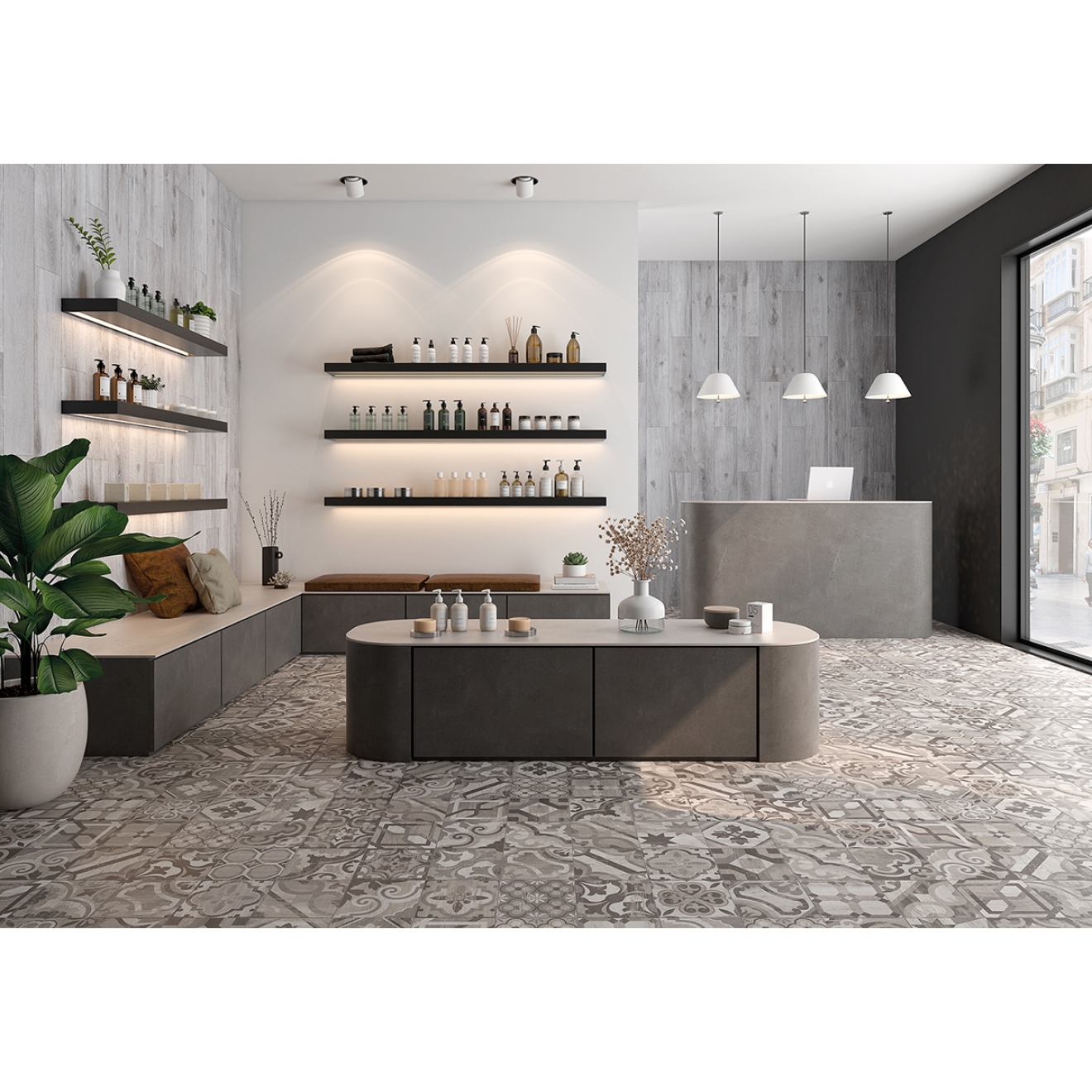 Keraben Naturwood Boden- und Wandfliese Smoke 20x120 cm