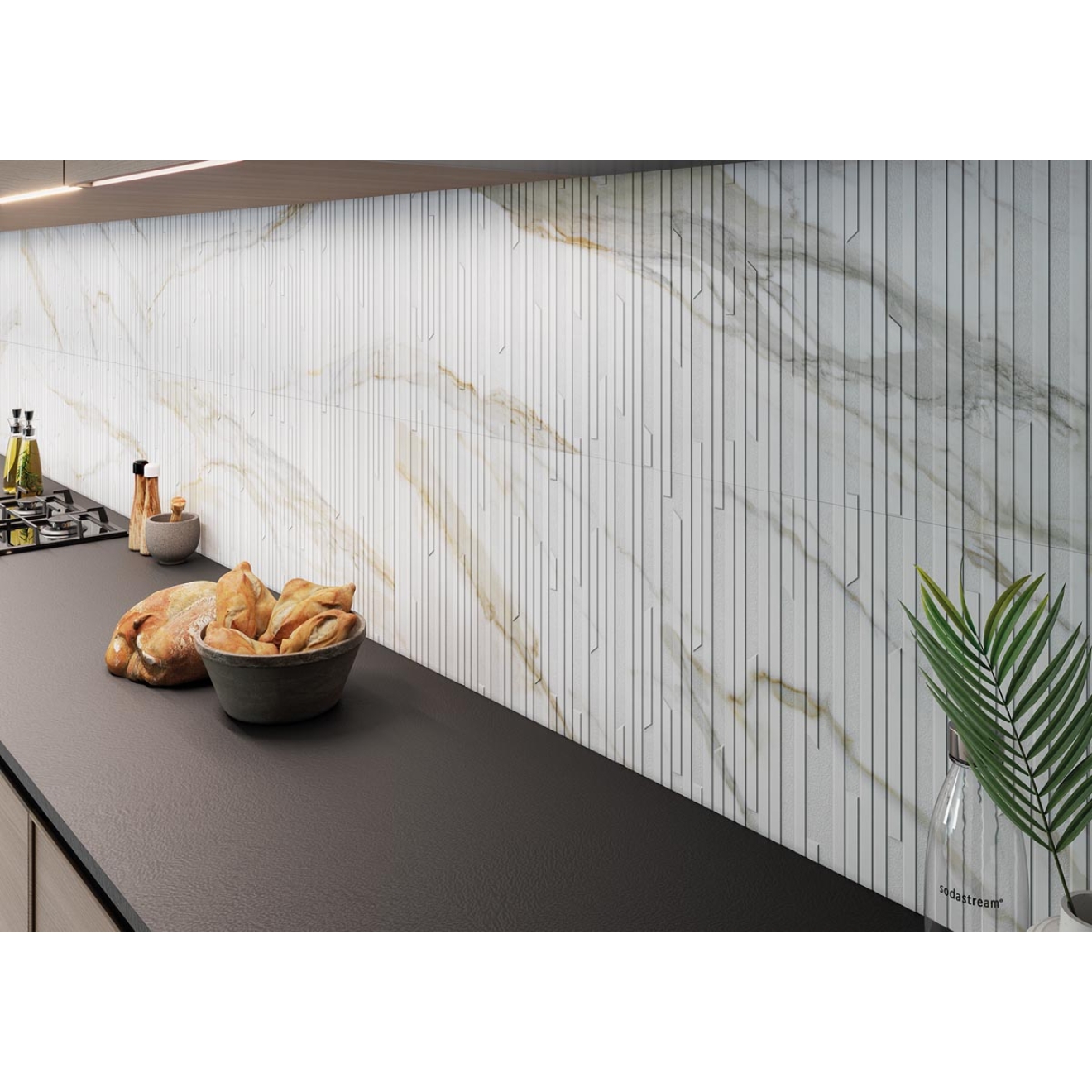 Keraben Idyllic Wandfliese Calacatta Concept Gold Vecchio 40x120 cm
