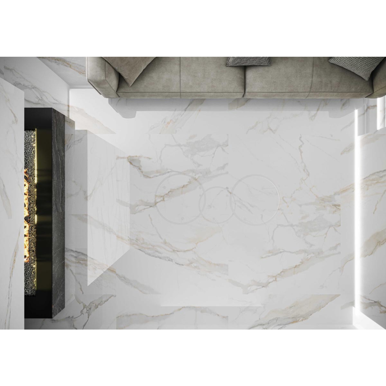 Keraben Idyllic Boden- und Wandfliese Calacatta Gold Starlight 60x120 cm