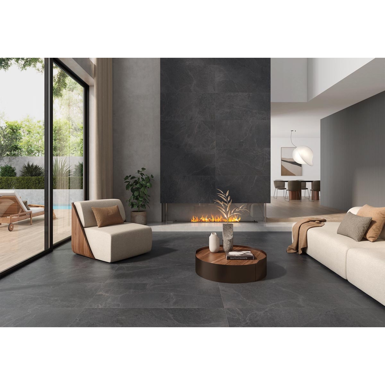 Keraben Masaya Black Boden- und Wandfliese Natural 60x120 cm