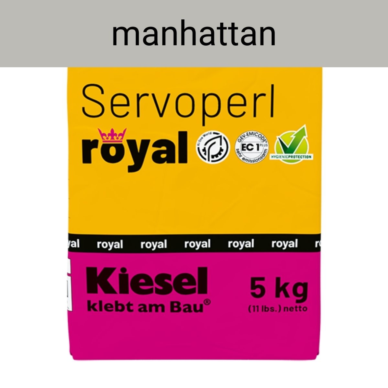 Kiesel Servoperl royal manhattan flexible Premiumfuge 5 kg Papierbeutel