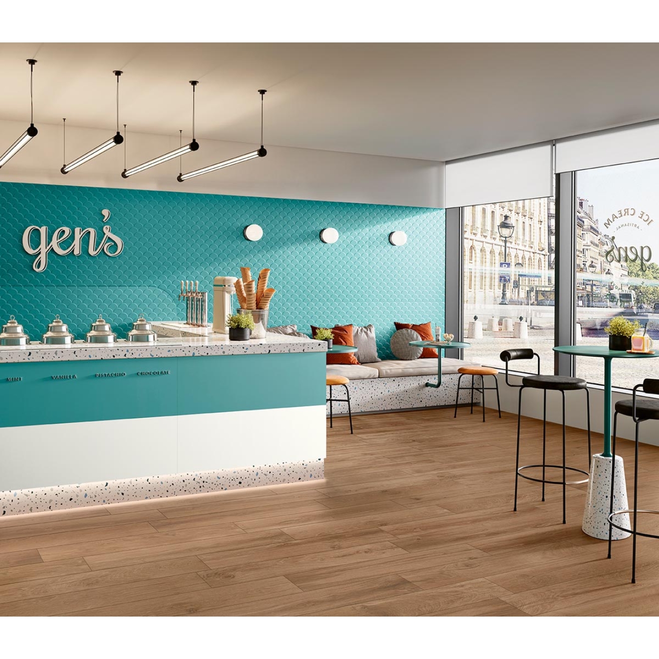 Love Tiles Genesis Marine Blue Matt 35x100 cm Wandfliese