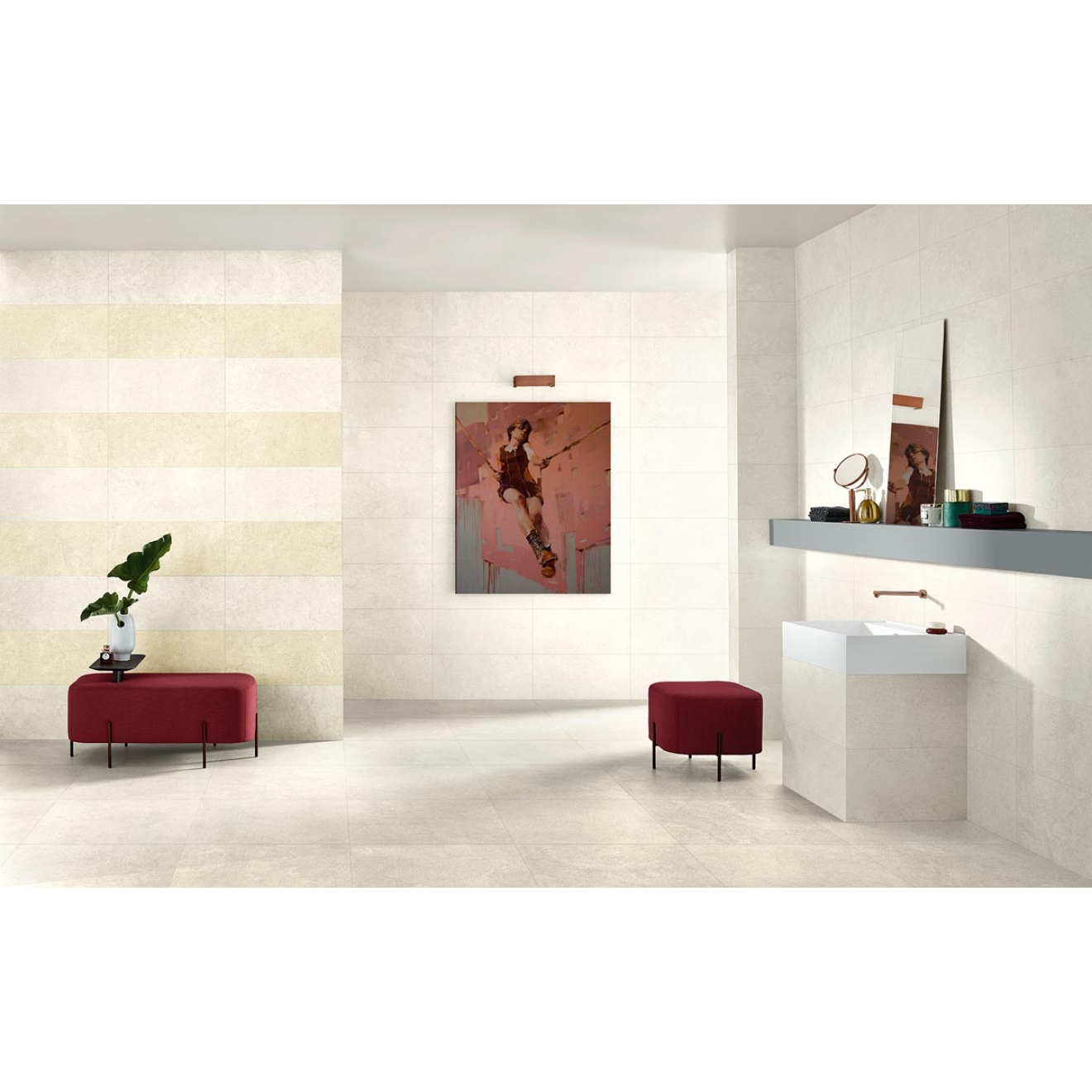 Love Tiles Nest White Natural 35x100 cm Wandfliese
