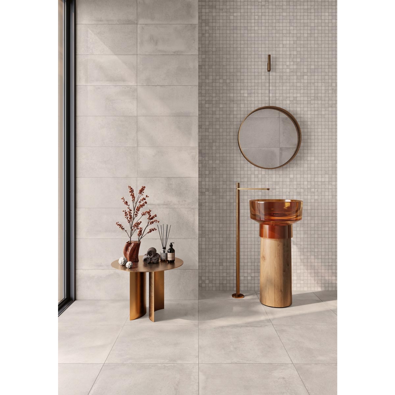 Love Tiles Legacy Light Grey Boden- und Wandfliese 100x100 cm