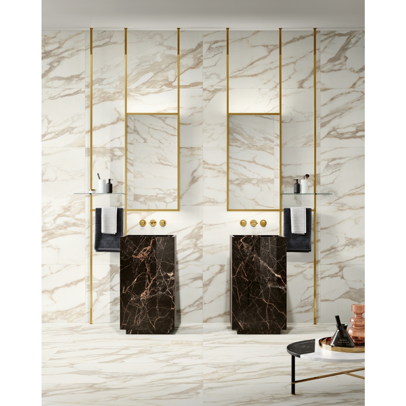 Margres Endless Calacatta Gold Antislip Bodenfliese 90x90 cm