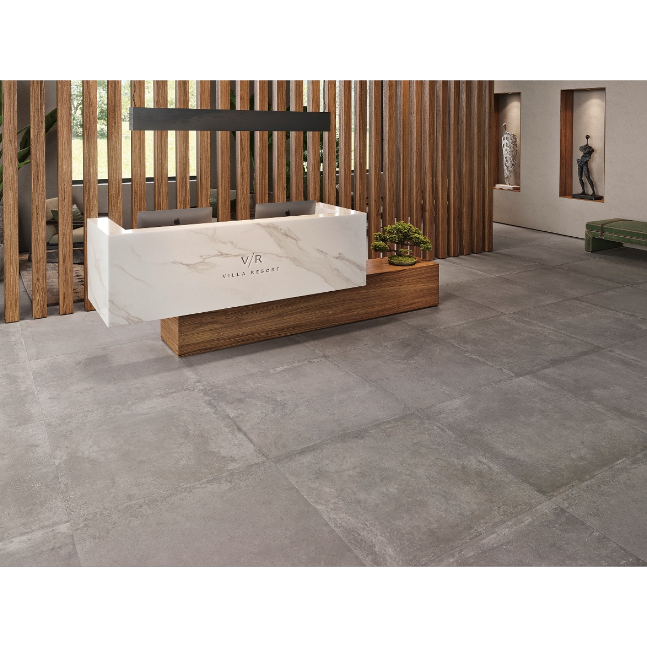 Margres Evoke Grey Touch Boden- und Wandfliese 90x90 cm