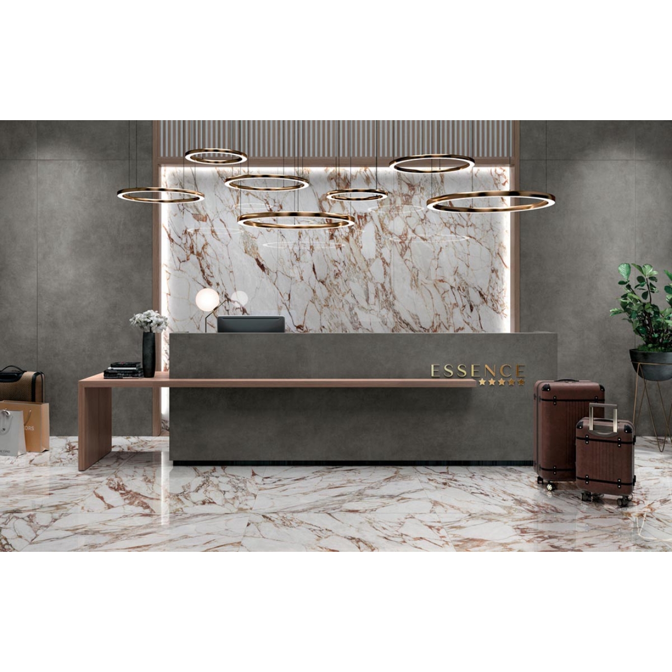 Mirage Cosmopolitan Arabescato Oro Poliert Boden- und Wandfliese 60x120 cm