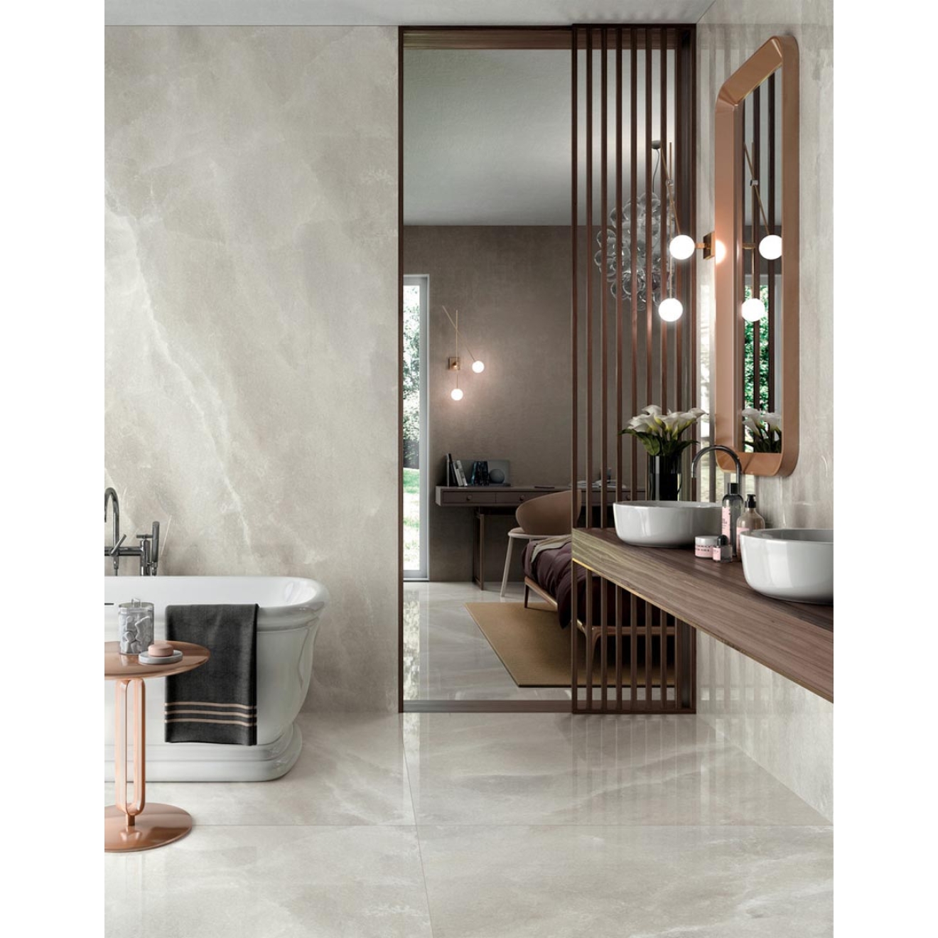 Mirage Cosmopolitan White Crystal Poliert Boden- und Wandfliese 120x120 cm