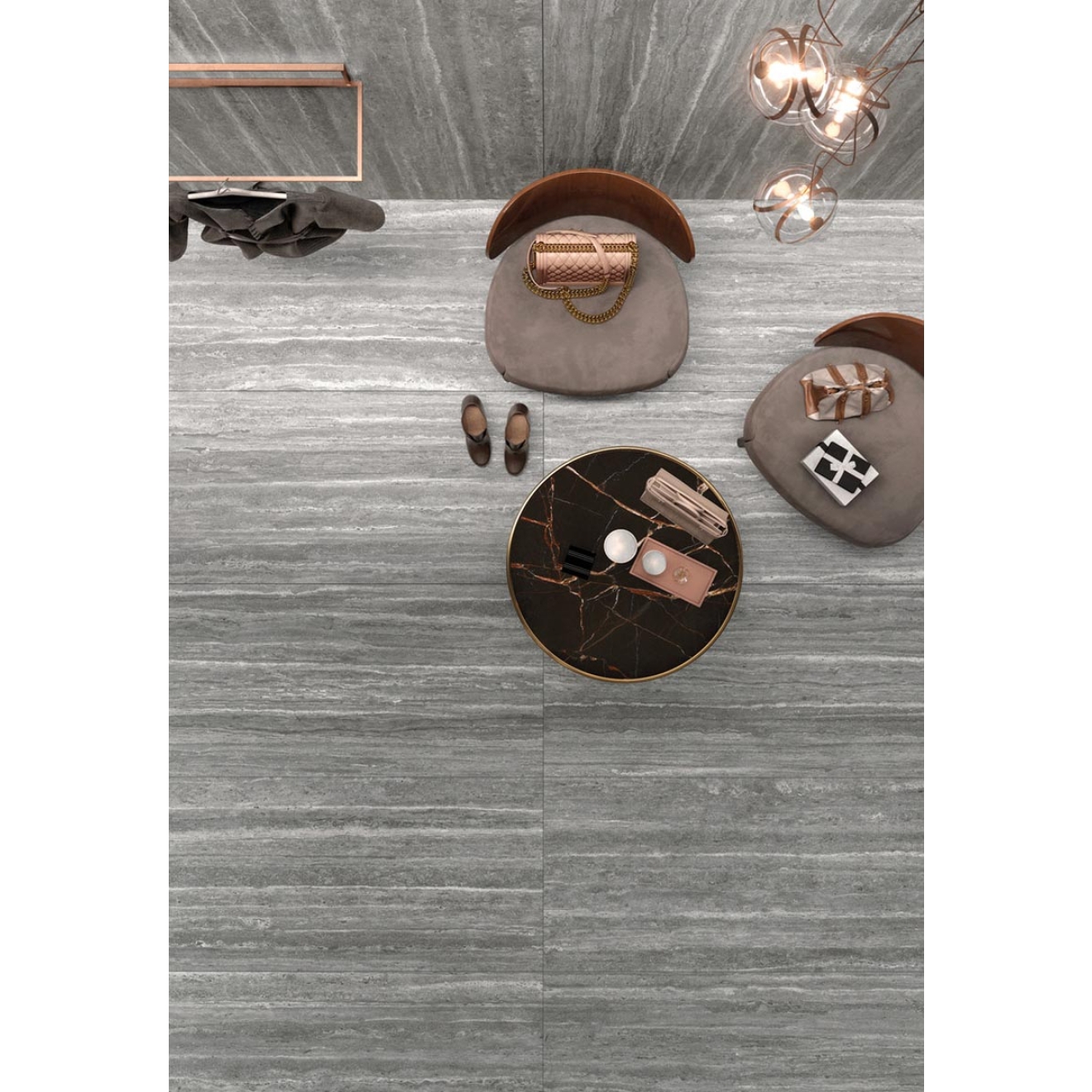 Mirage Elysian Travertini Dark Natural Boden- und Wandfliese 60x60 cm