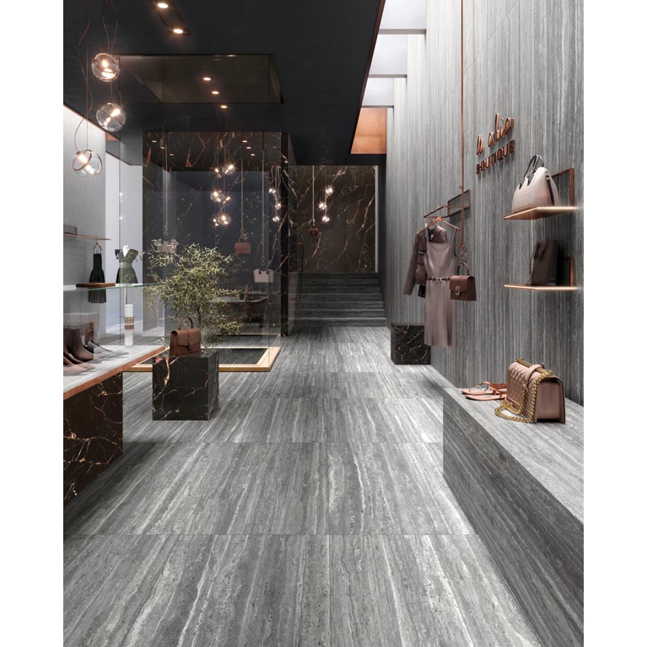 Mirage Elysian Travertini Dark Natural Boden- und Wandfliese 60x60 cm