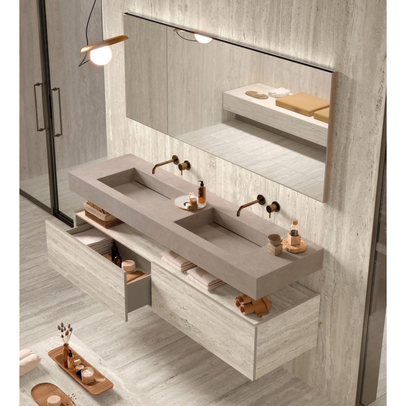 Mirage Elysian Travertini Light Natural Boden- und Wandfliese 60x120 cm