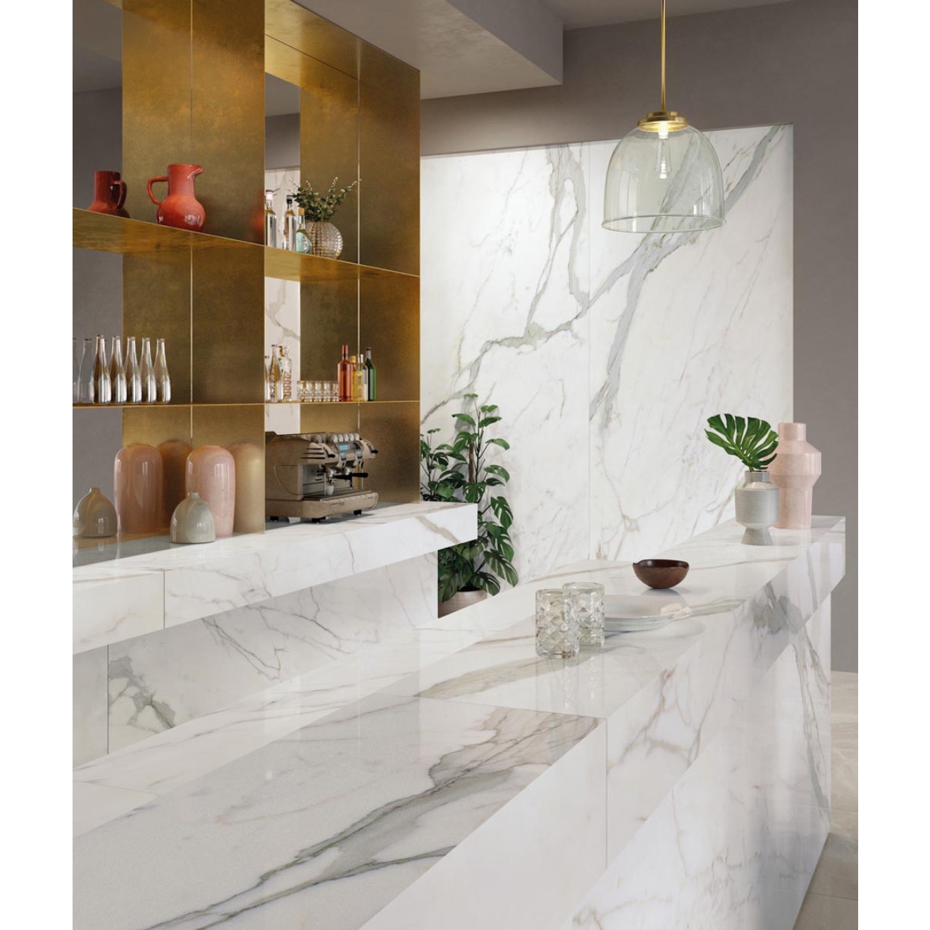 Mirage Jolie Calacatta Select Glossy Boden- und Wandfliese 120x120 cm