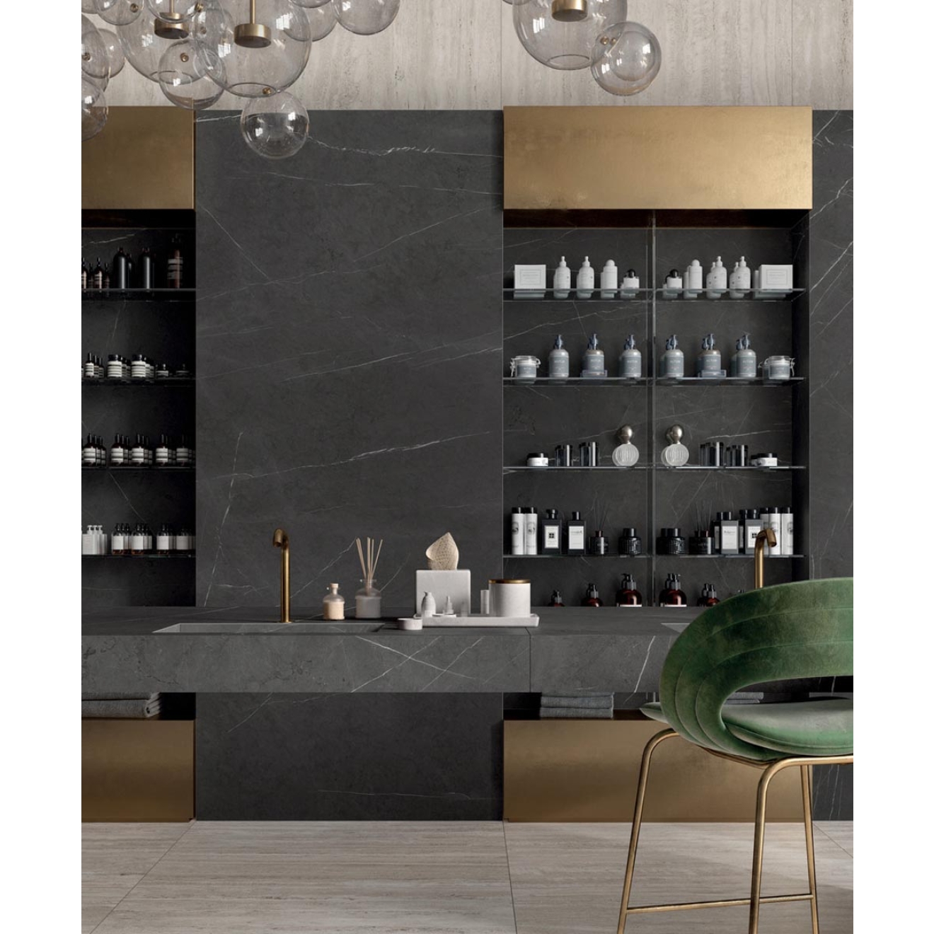 Mirage Jolie Pietra Grey Spazzolata Boden- und Wandfliese 120x120 cm