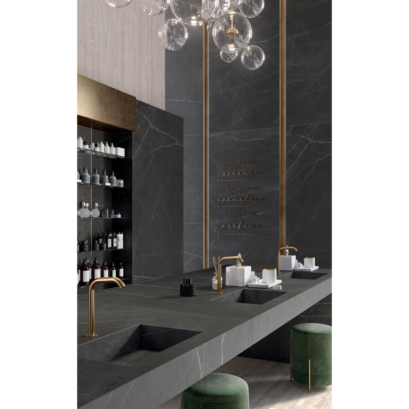 Mirage Jolie Pietra Grey Spazzolata Boden- und Wandfliese 120x120 cm