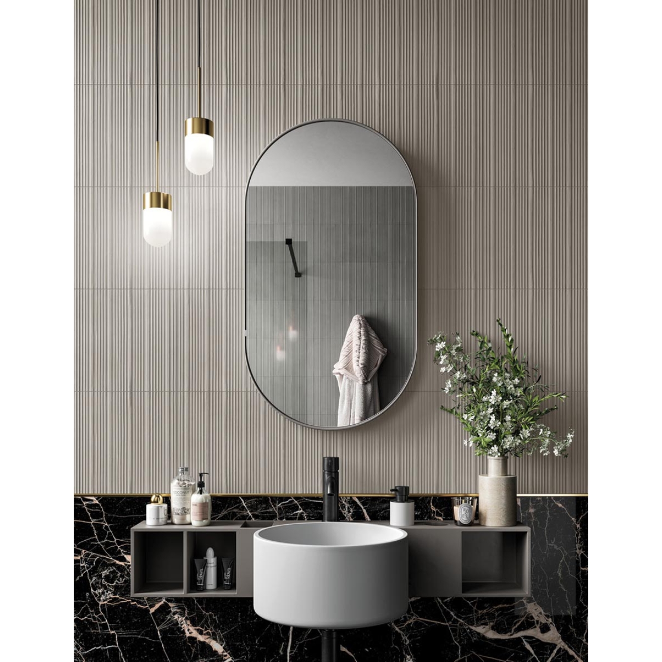 Mirage Mand Grigio Chiaro MD 02 Dekor Armor 30x45 cm