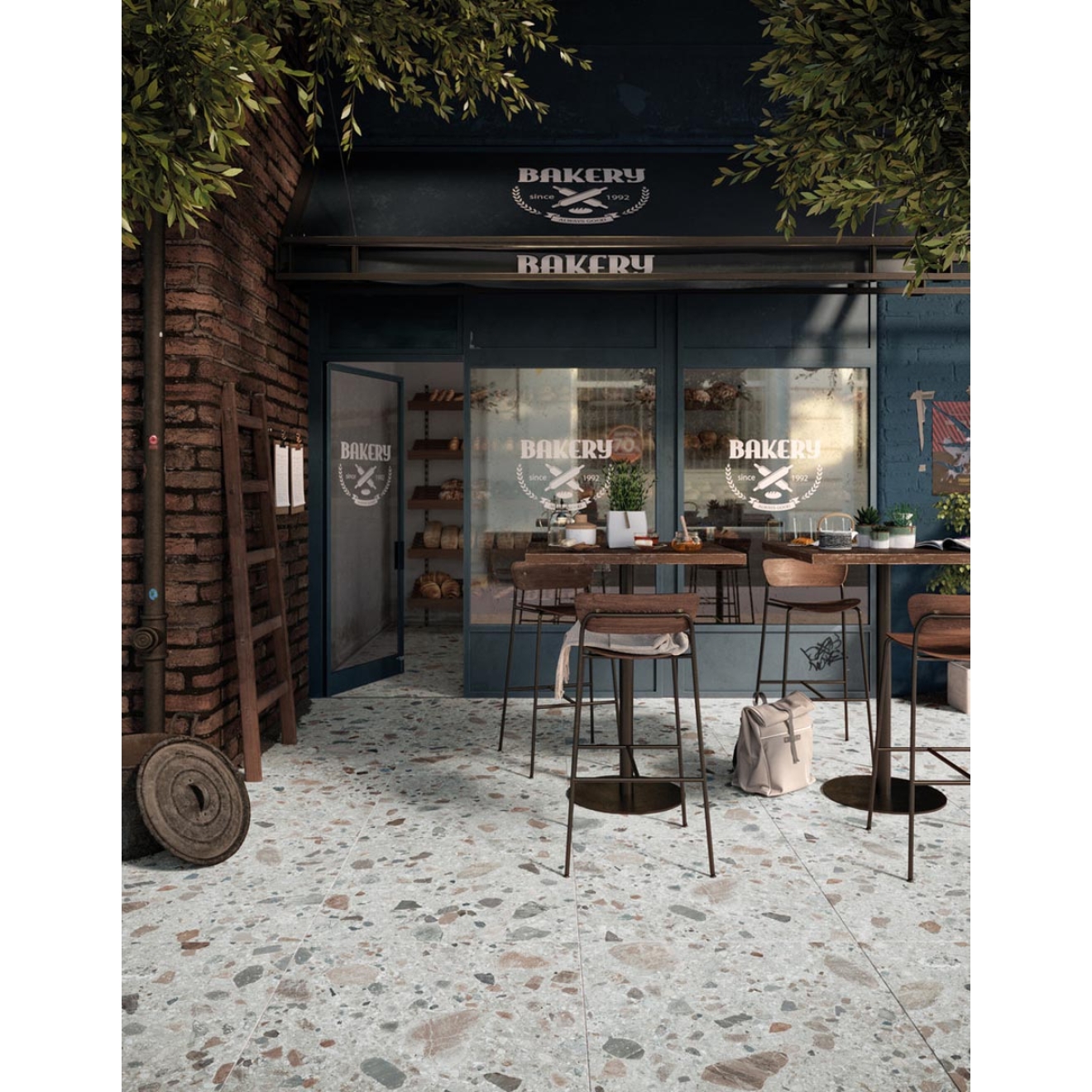 Mirage Norr Hav Strukturiert Terrassenplatte 80x80 cm